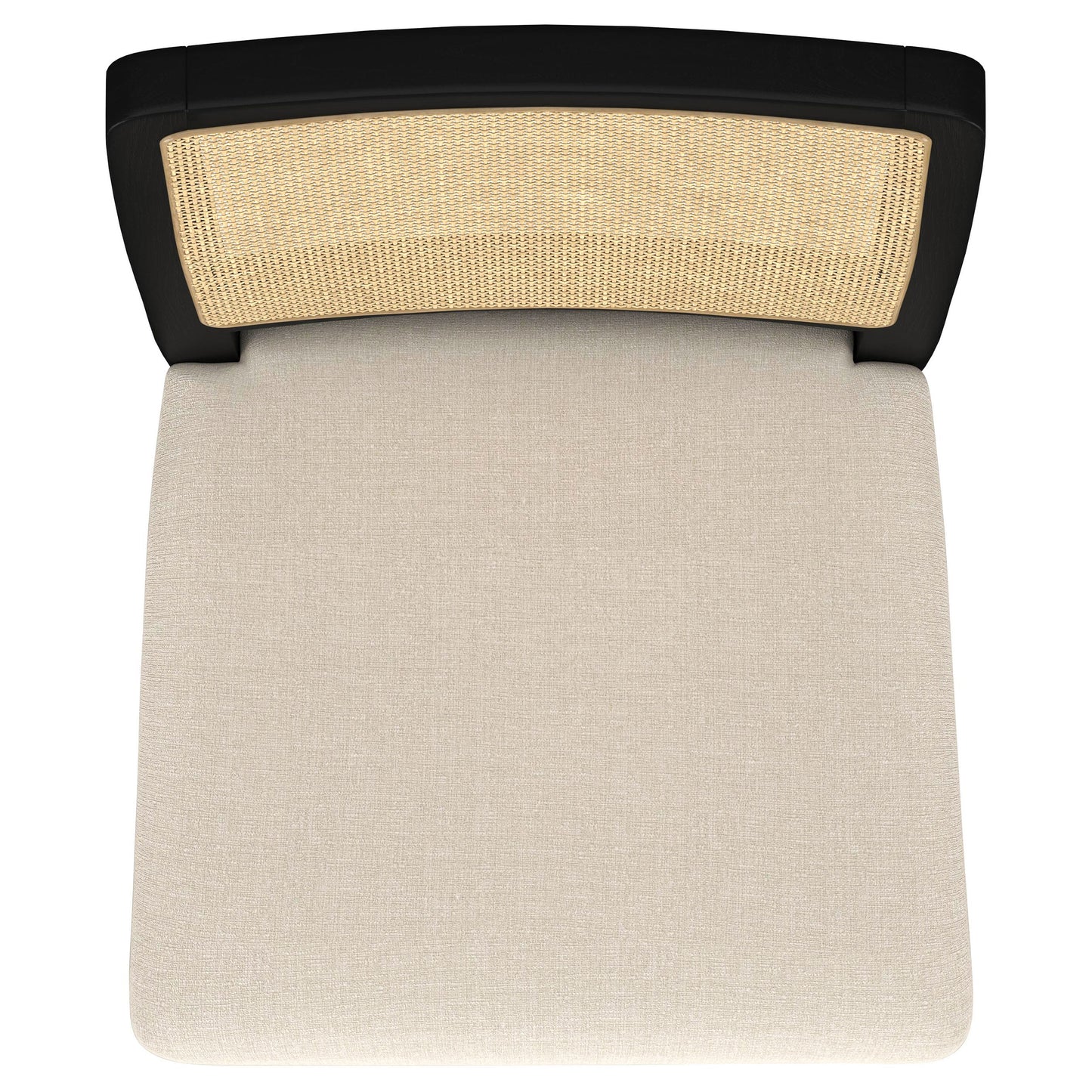 linnea rattan cane dining side chair black (set of 2)