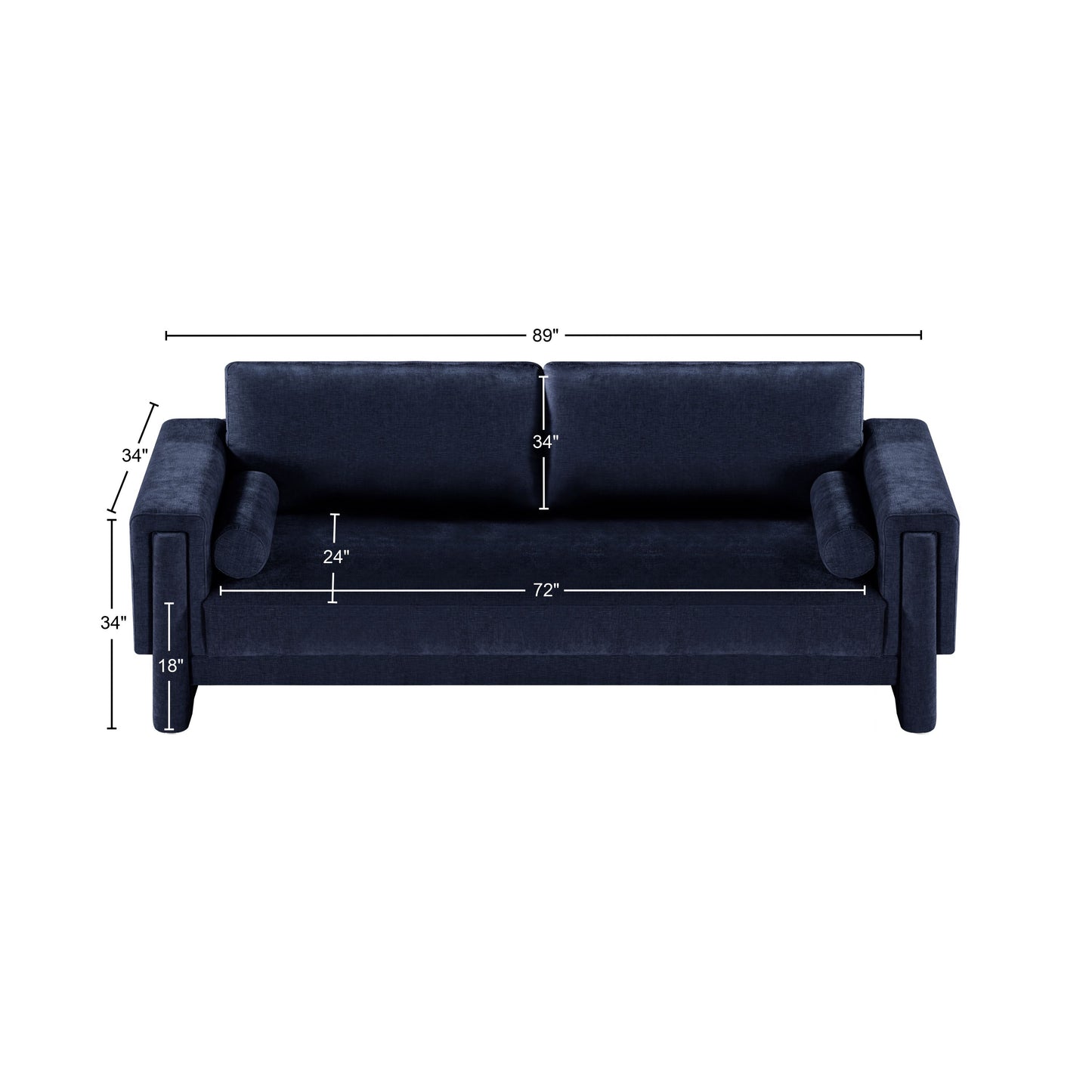 jones navy chenille fabric sofa s