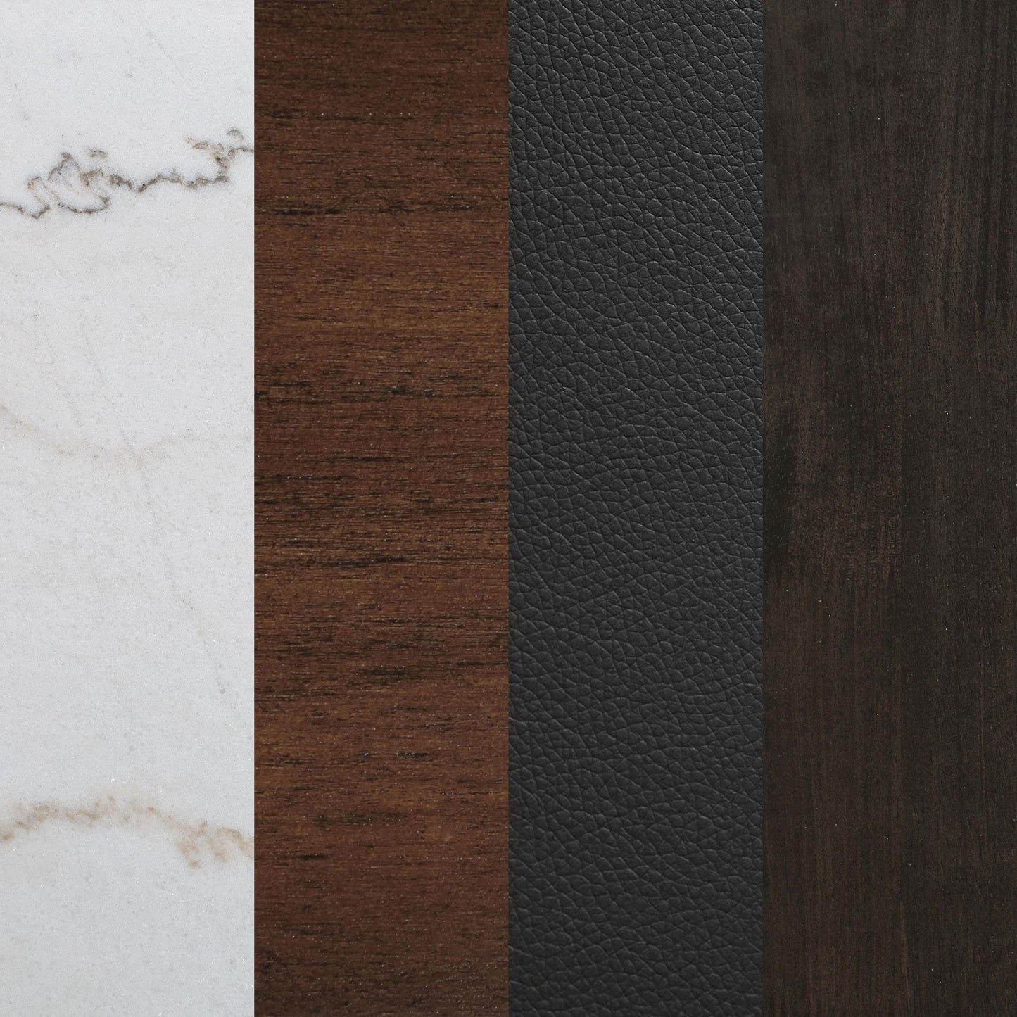 merrick 5-piece marble counter height dining table set whitewhite / brown