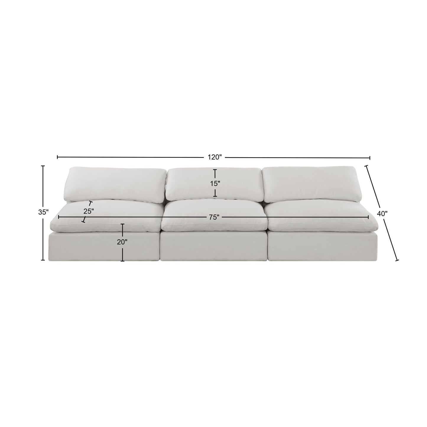 dolce cream linen textured fabric modular sofa s117