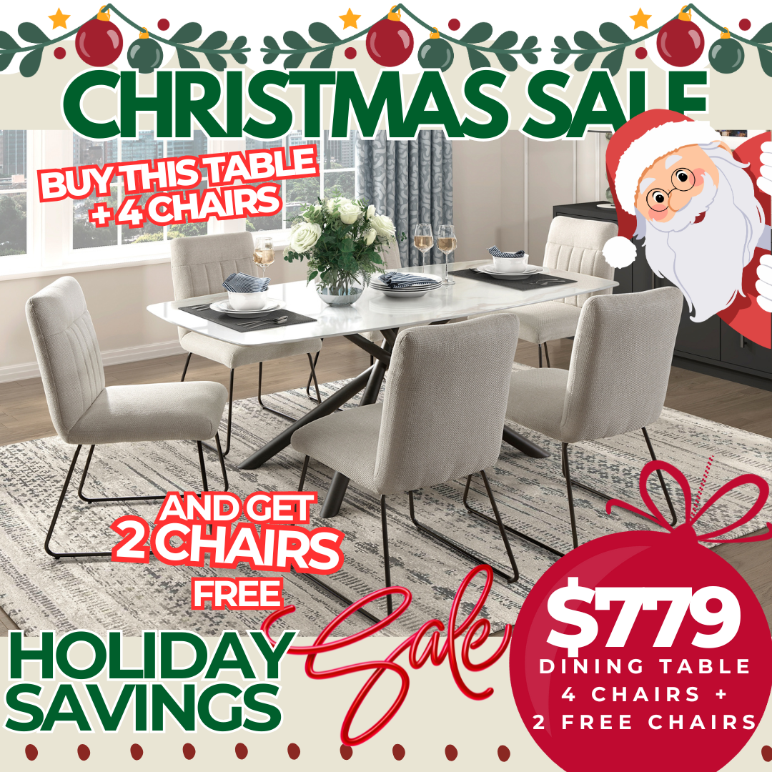 sleighbell modern dining set holiday edition