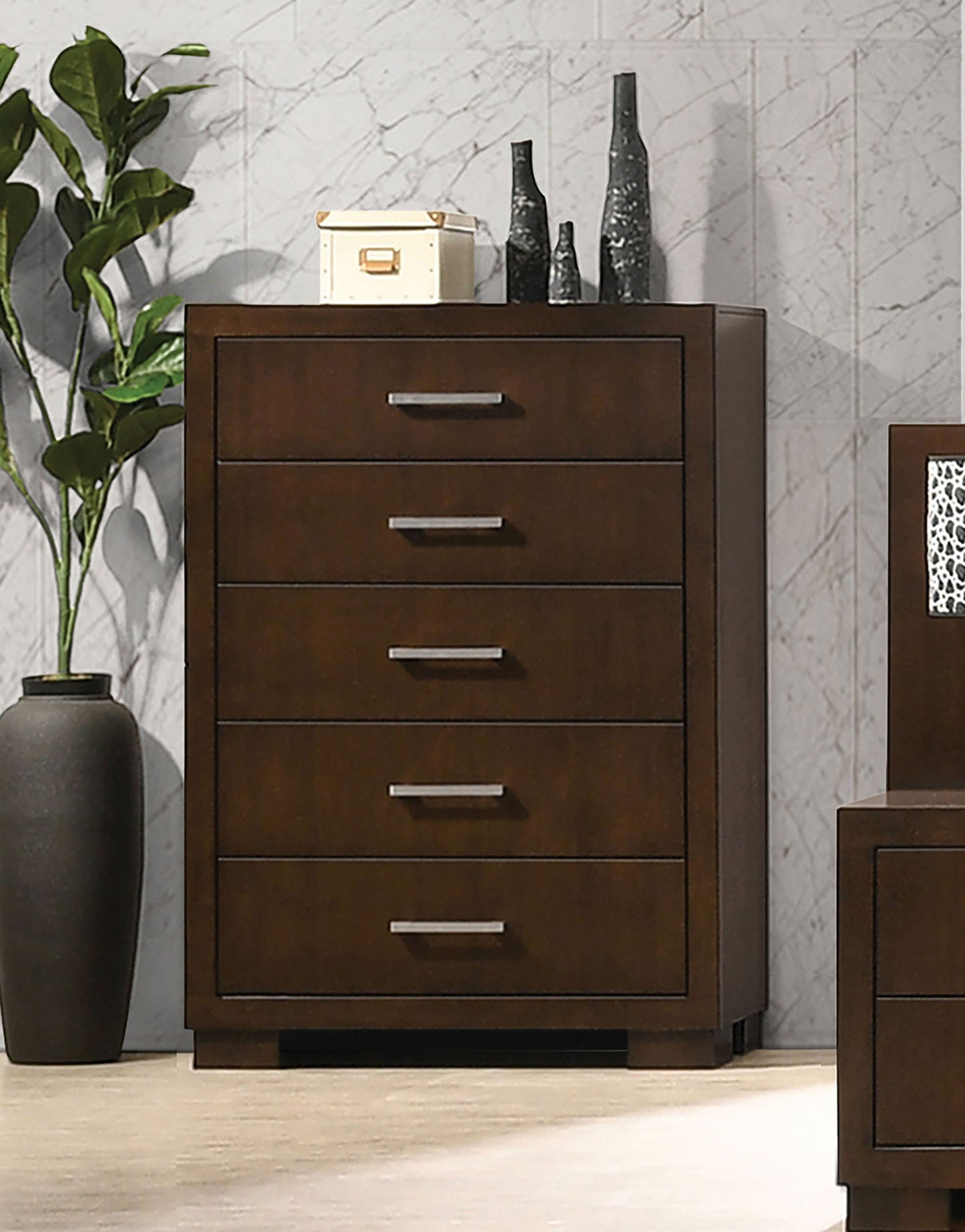 rosalie 5-drawer bedroom chest cappuccinocappuccino