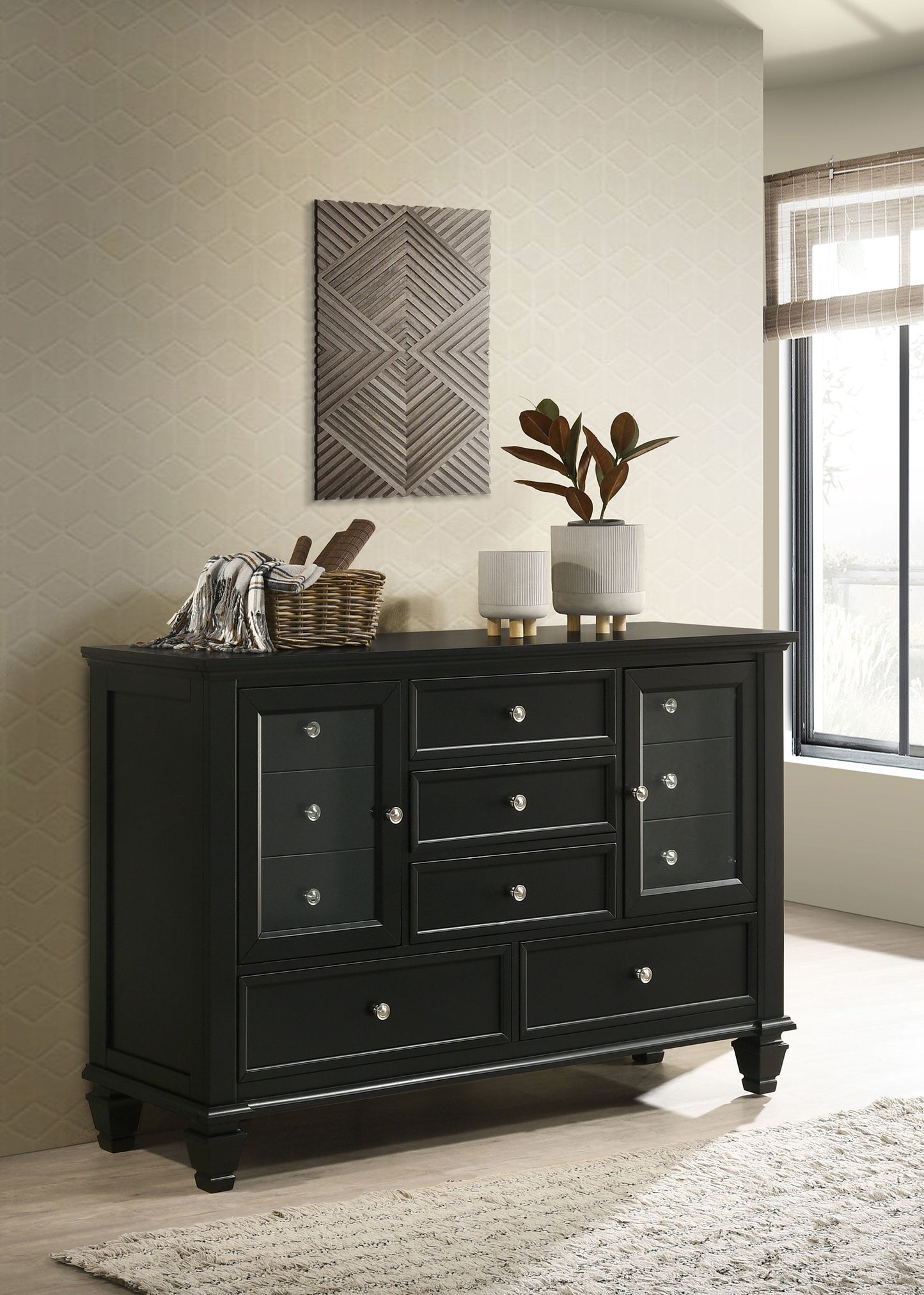 jackie beach 11-drawer dresser blackblack