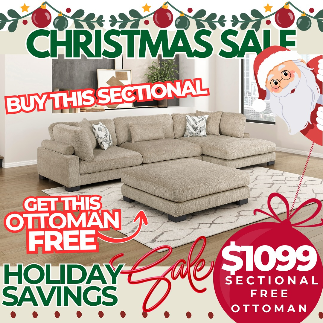 hearthside plush sectional holiday edition