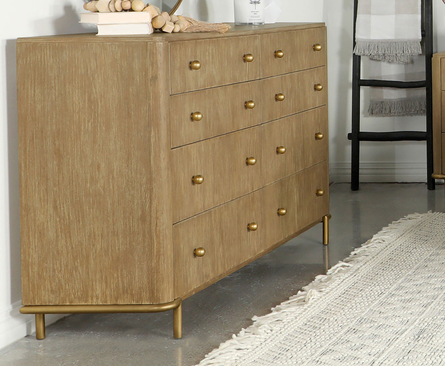 elmcrest 8-drawer dresser sand washsand wash