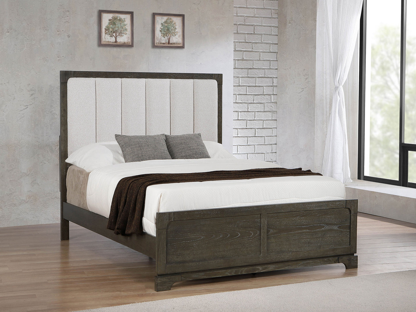 lucien park 59-inch california king panel bed dark cocoa
