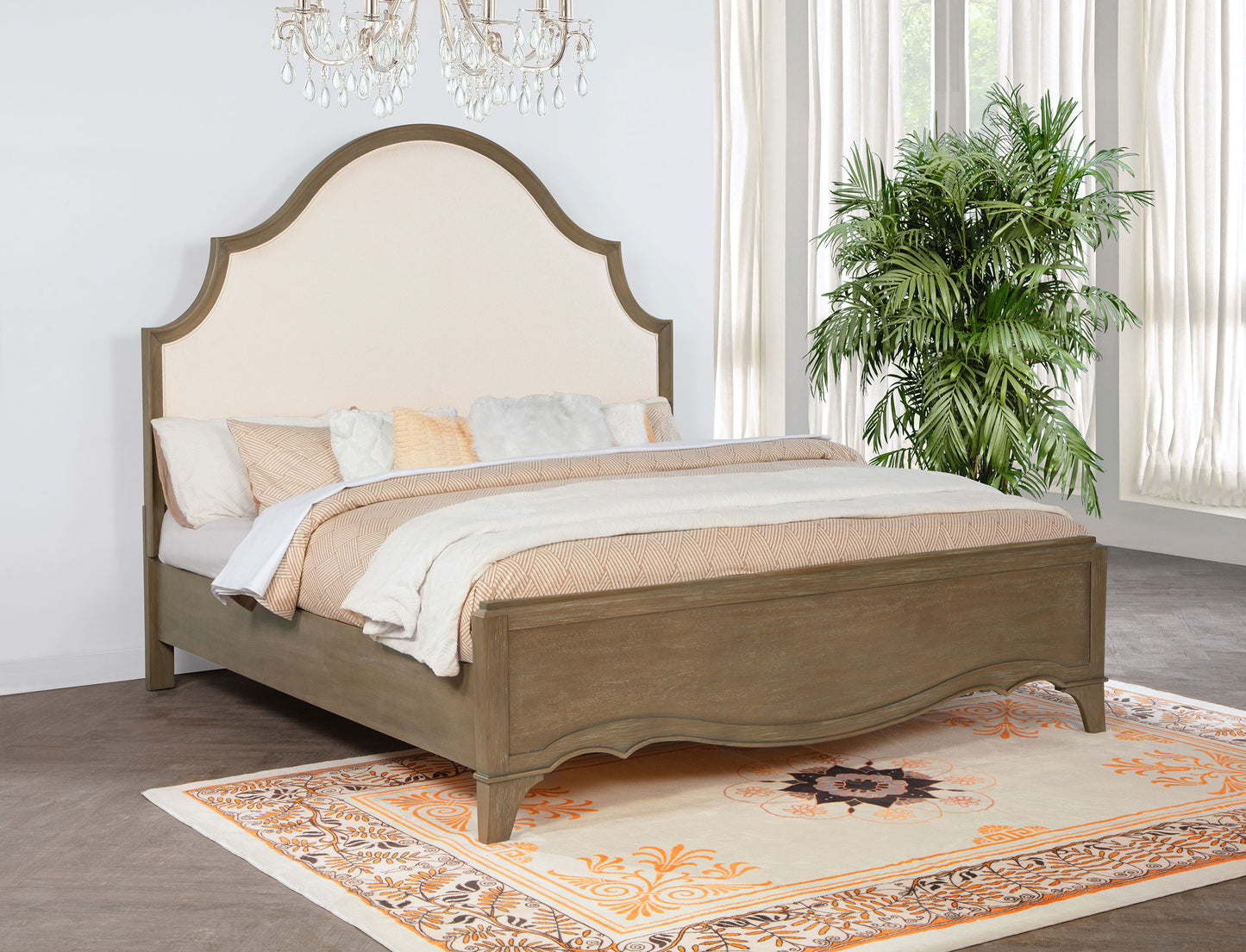 rhapsody 67-inch california king panel bed washed mango