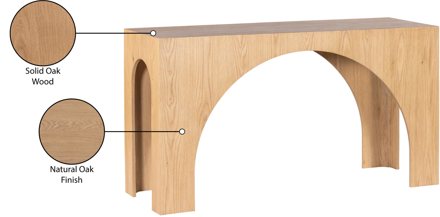 portnoy oak console table t