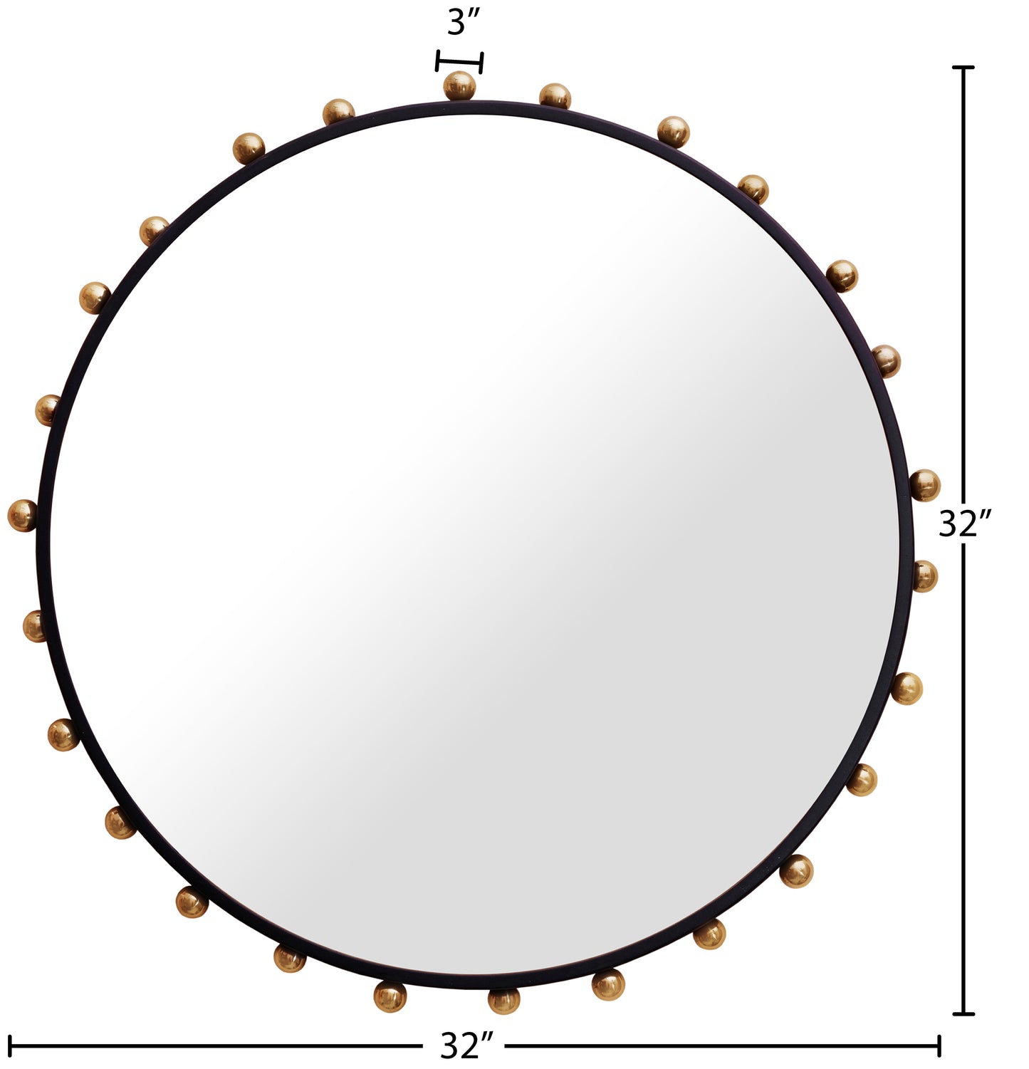 bernada black / gold mirror m