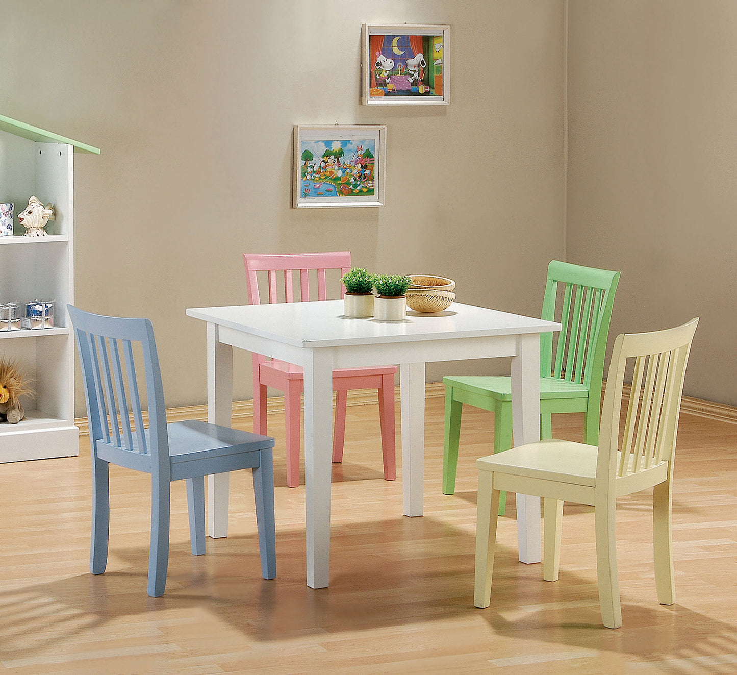antoine 5-piece kids table and chairs set multi colormulti-color