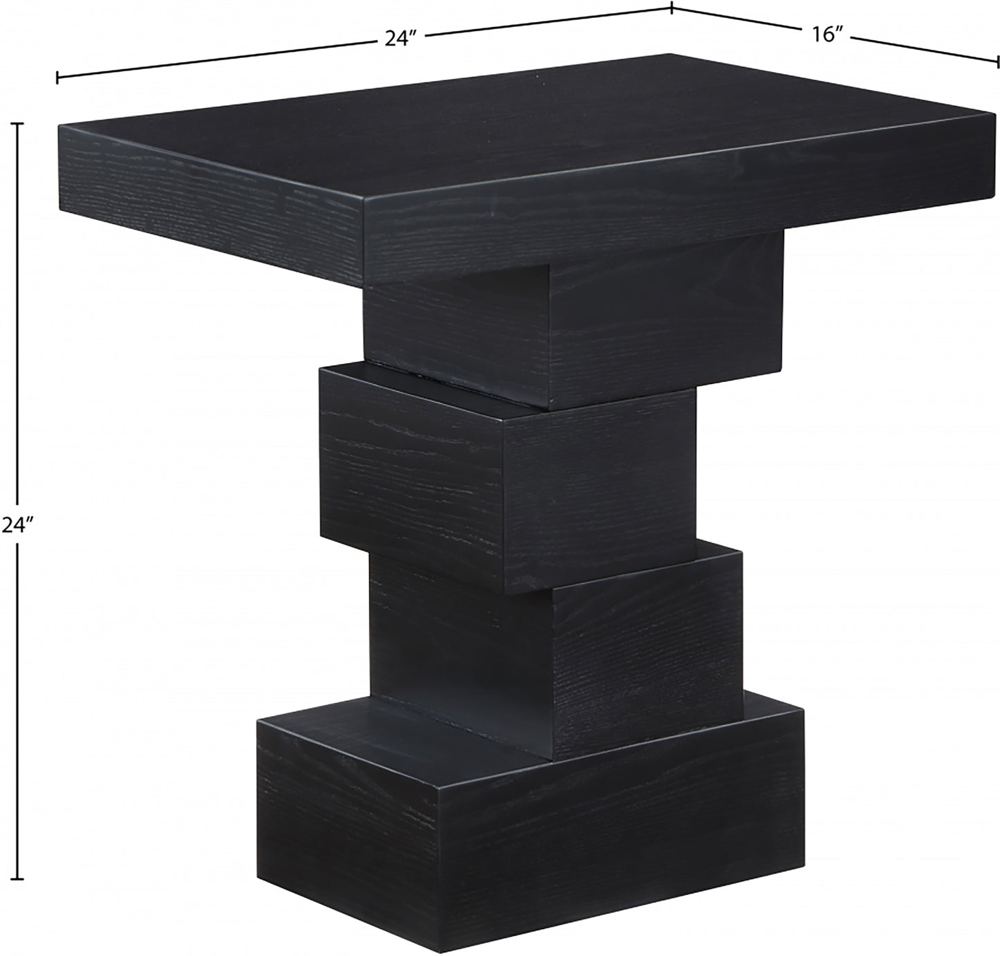 tremblay black end table et