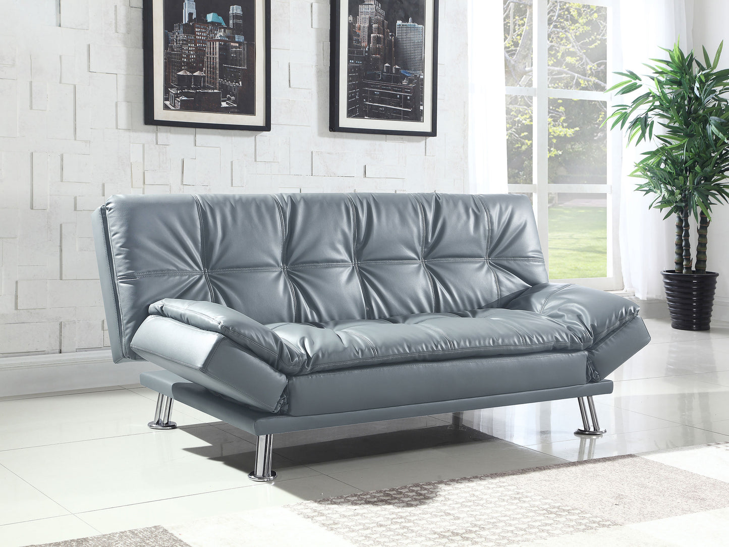 arkell upholstered tufted convertible sofa bed greygrey