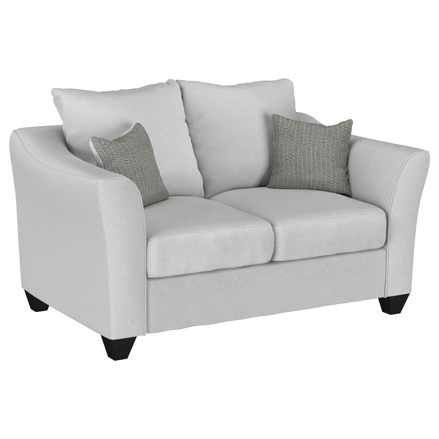 howie 2-piece upholstered flared arm sofa set sandsand