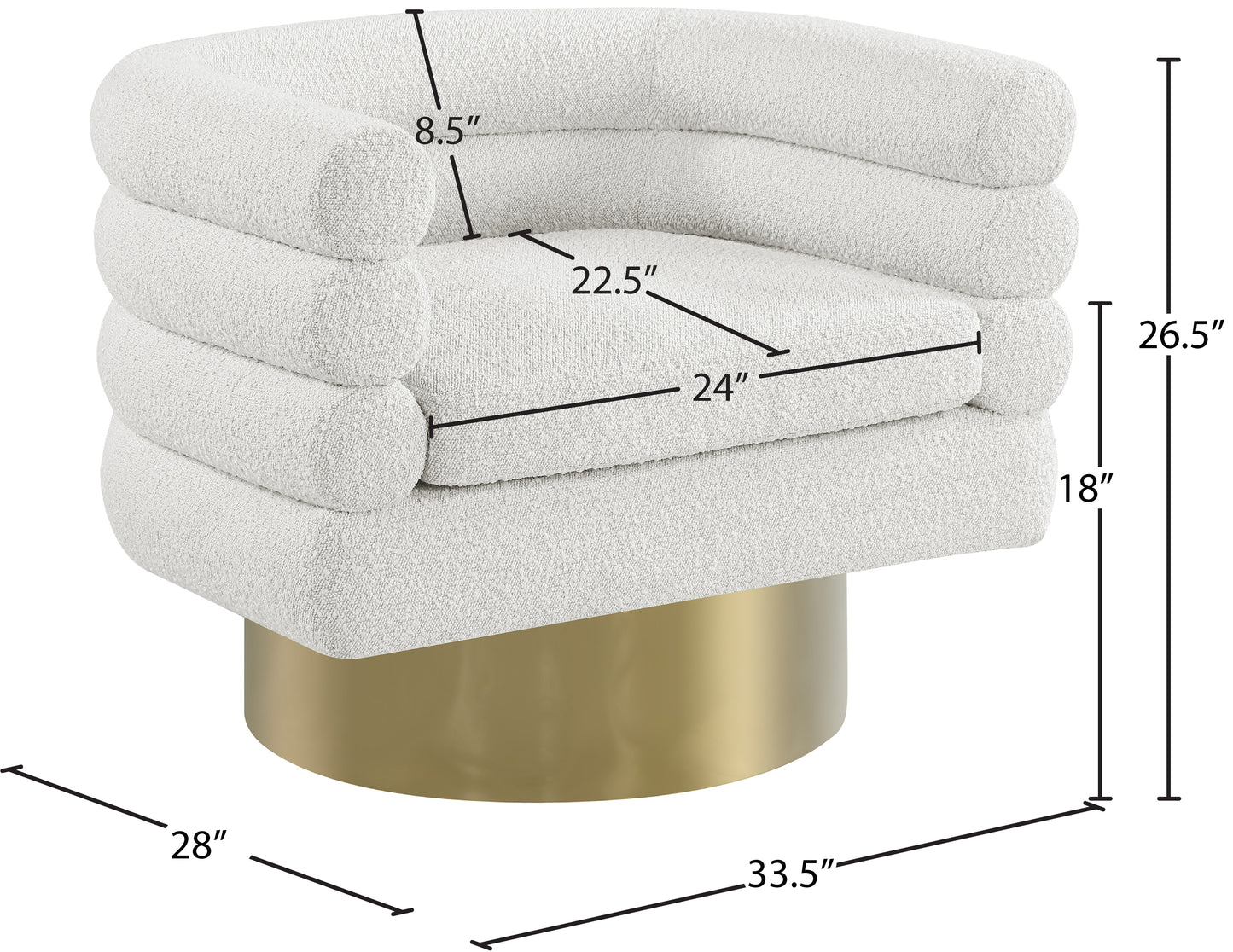 kipton cream boucle fabric accent chair cream