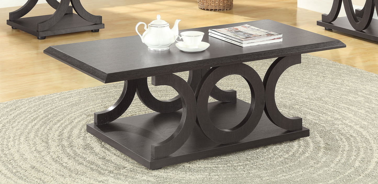 edgeworth rectangular engineered wood coffee table cappuccinocappuccino