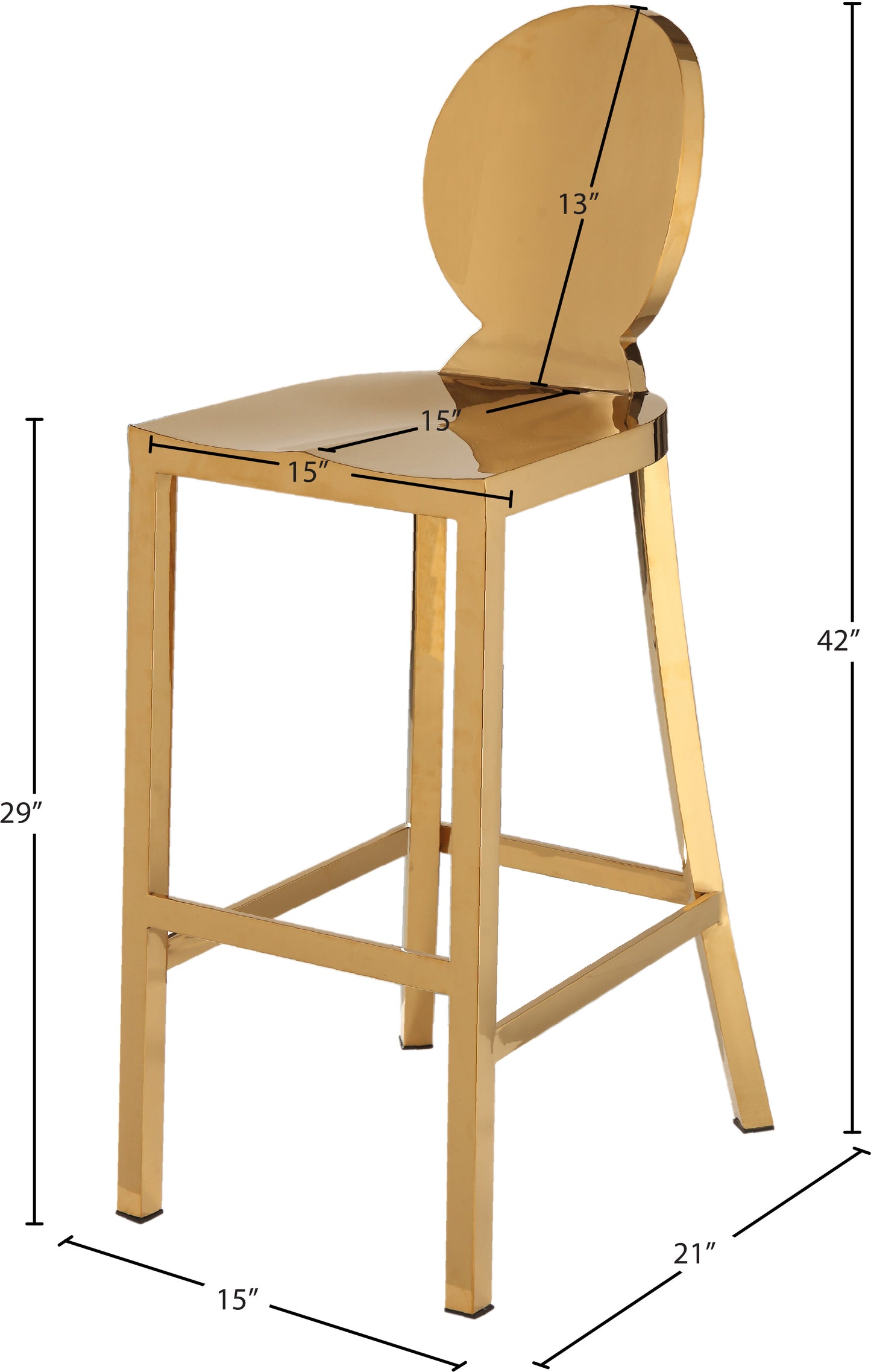 ritz gold stainless steel stool