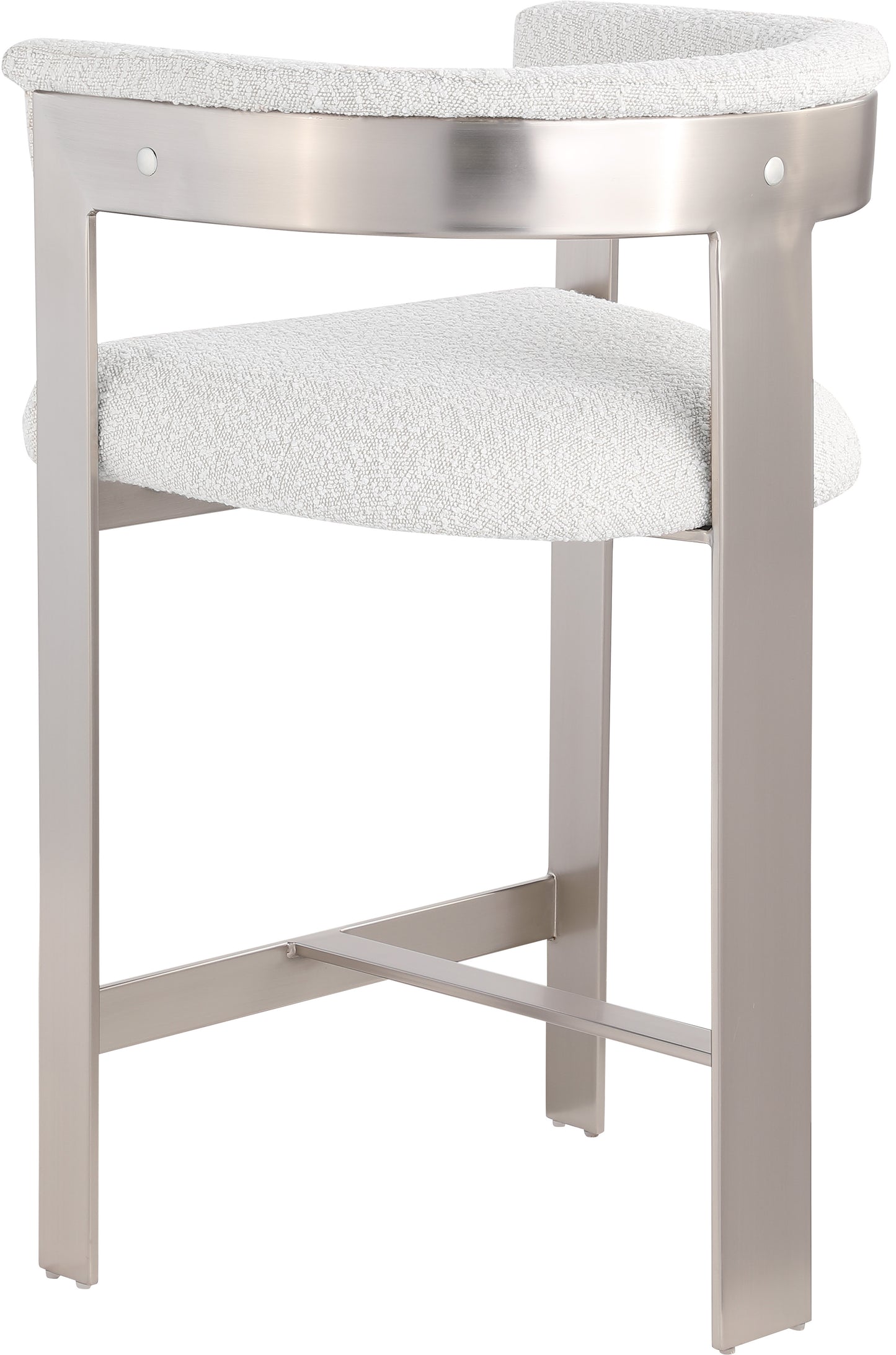 rivas cream boucle fabric counter stool c
