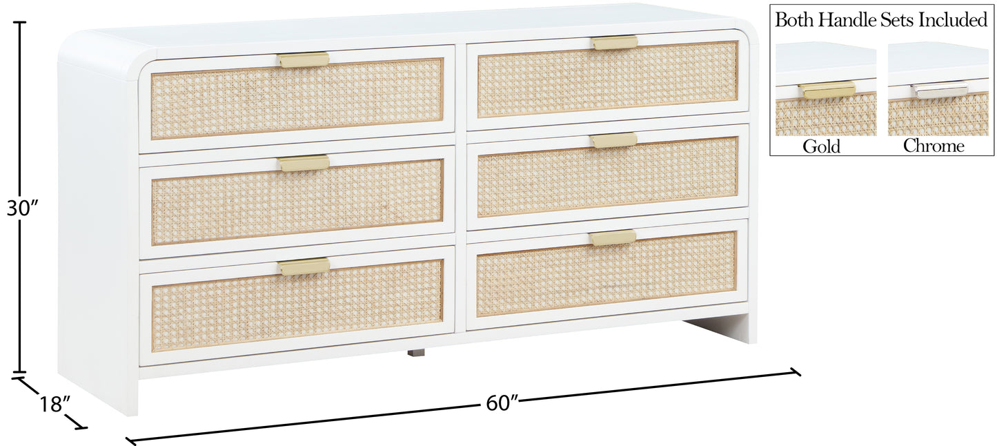 zoey white dresser d