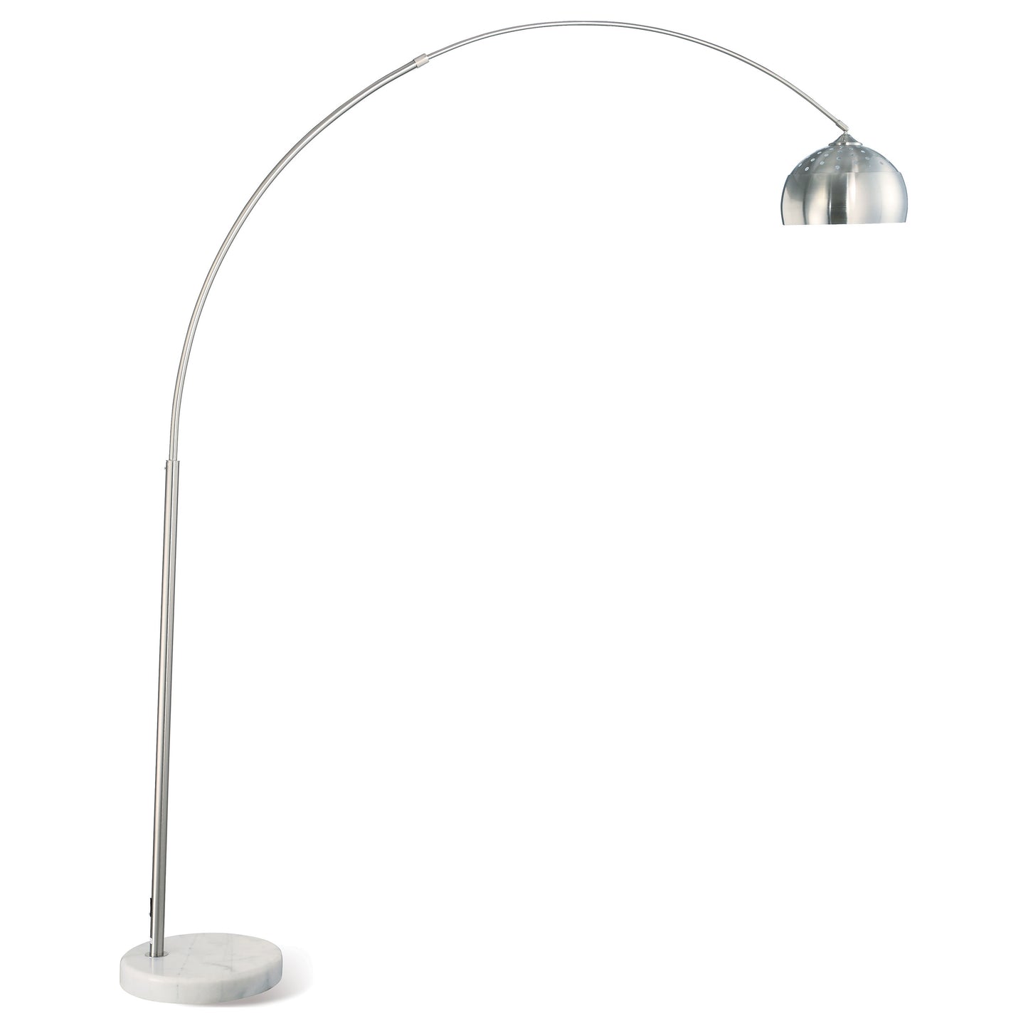 alberton 85-inch dome shade metal arc floor lamp chromechrome