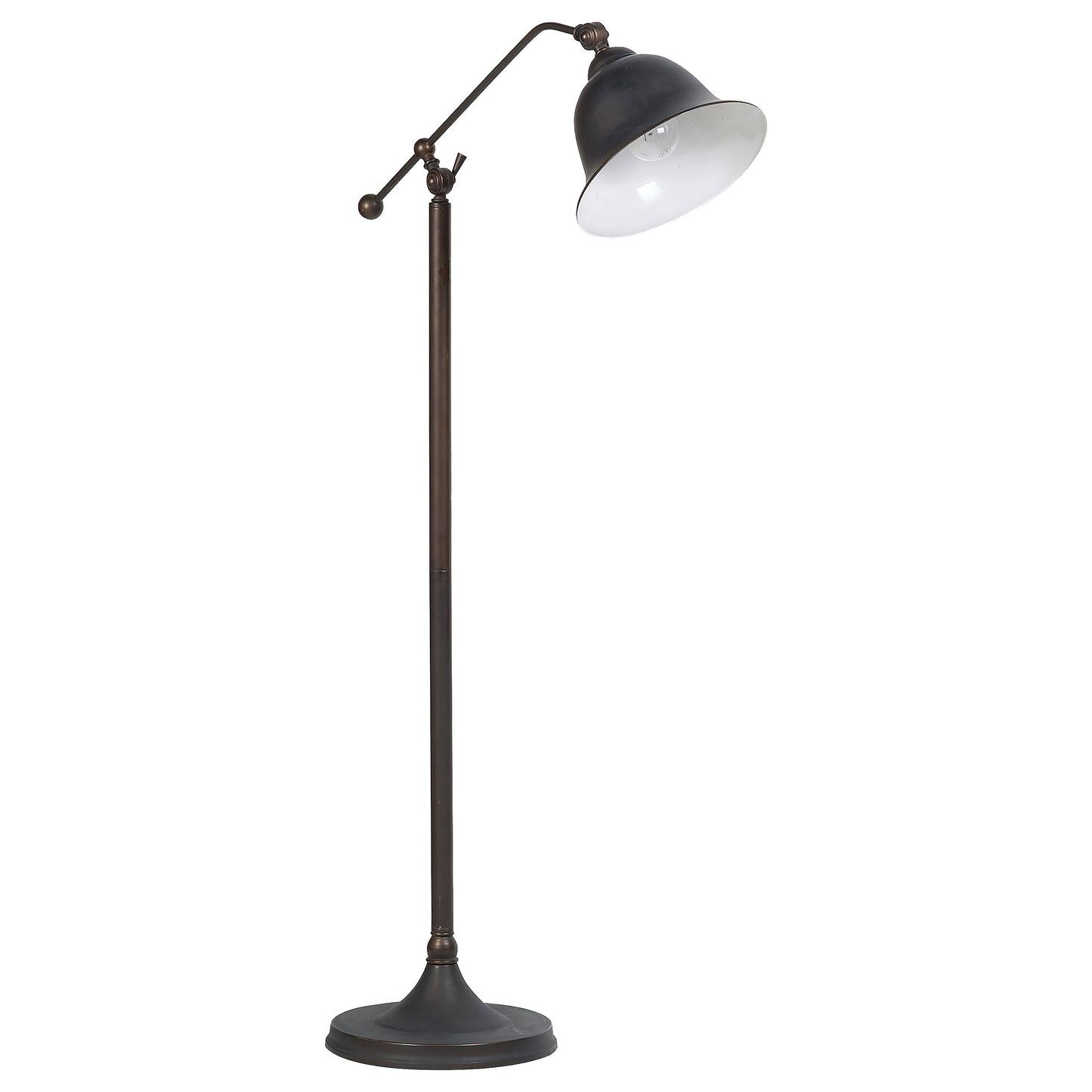 cavalier 54-inch bell down bridge floor lamp dark bronzedark bronze