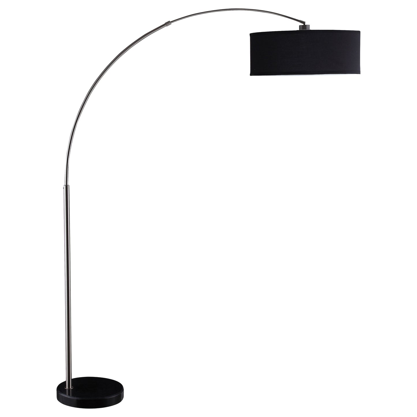 durant 81-inch arched drum shade metal floor lamp blackblack