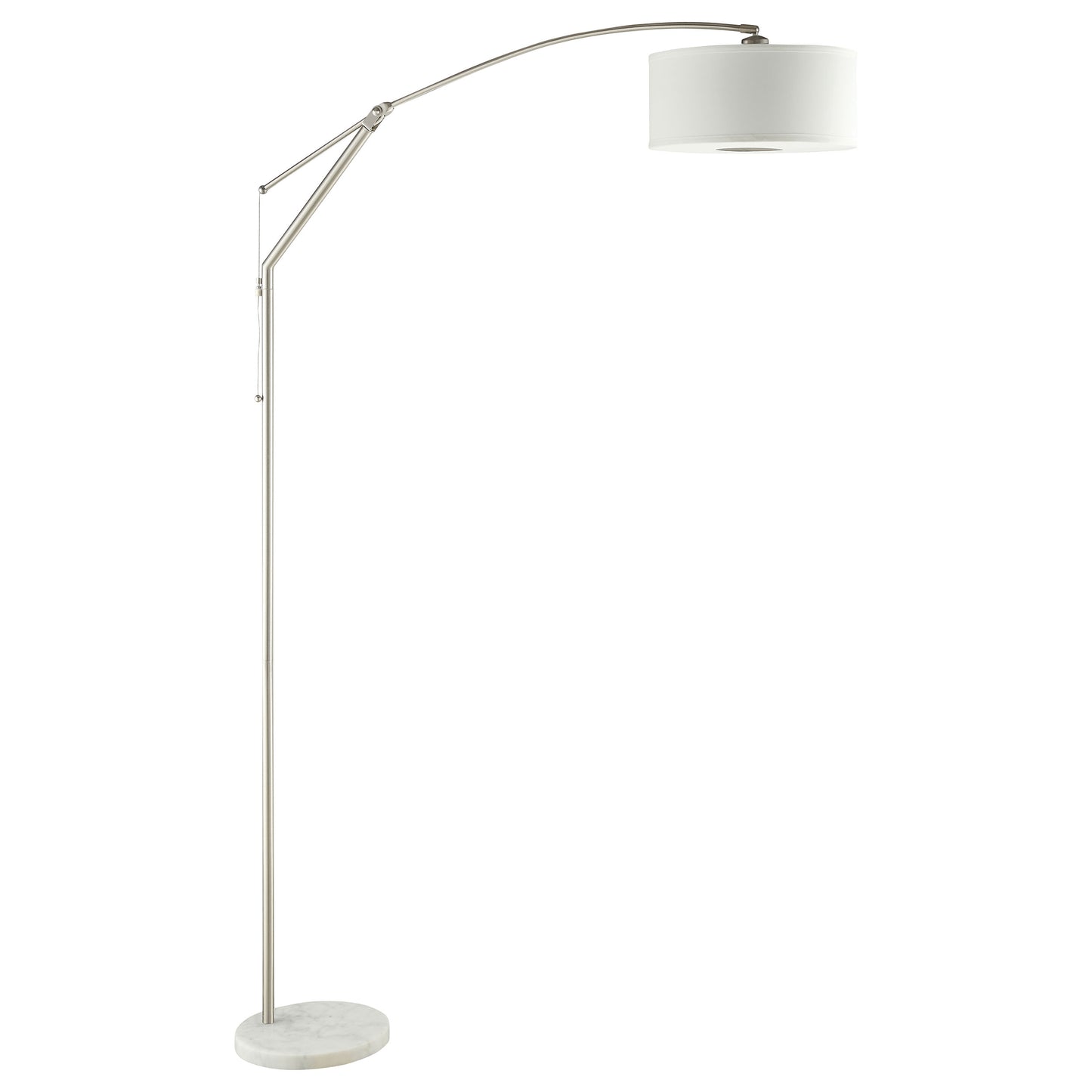 broxton 81-inch drum shade arc adjustable floor lamp chromechrome