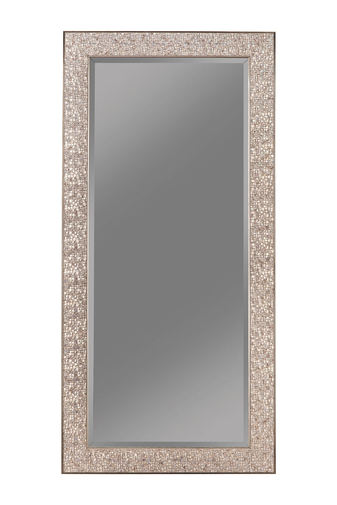 desiree 32 x 66 inch rectangular floor mirror silversilver