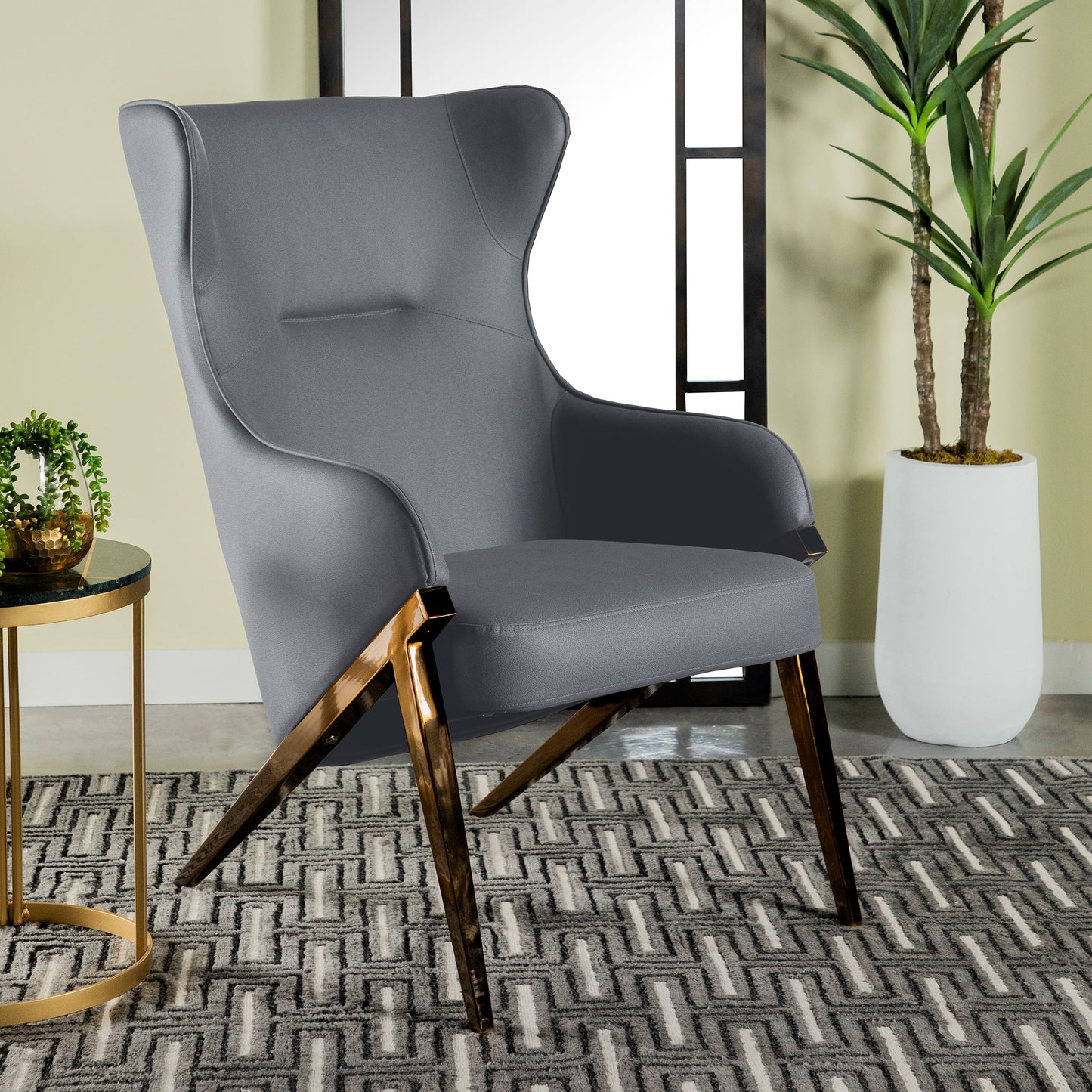 nuala upholstered high wingback accent chair slateslate