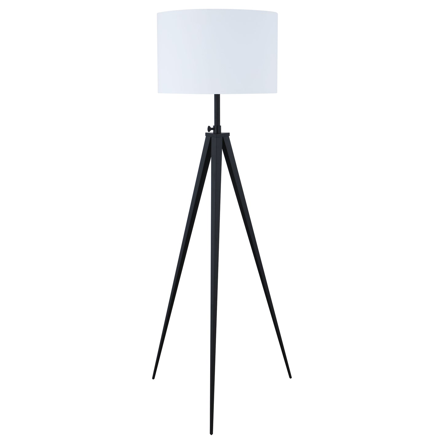 calecita 60-inch drum shade metal tripod floor lamp blackblack