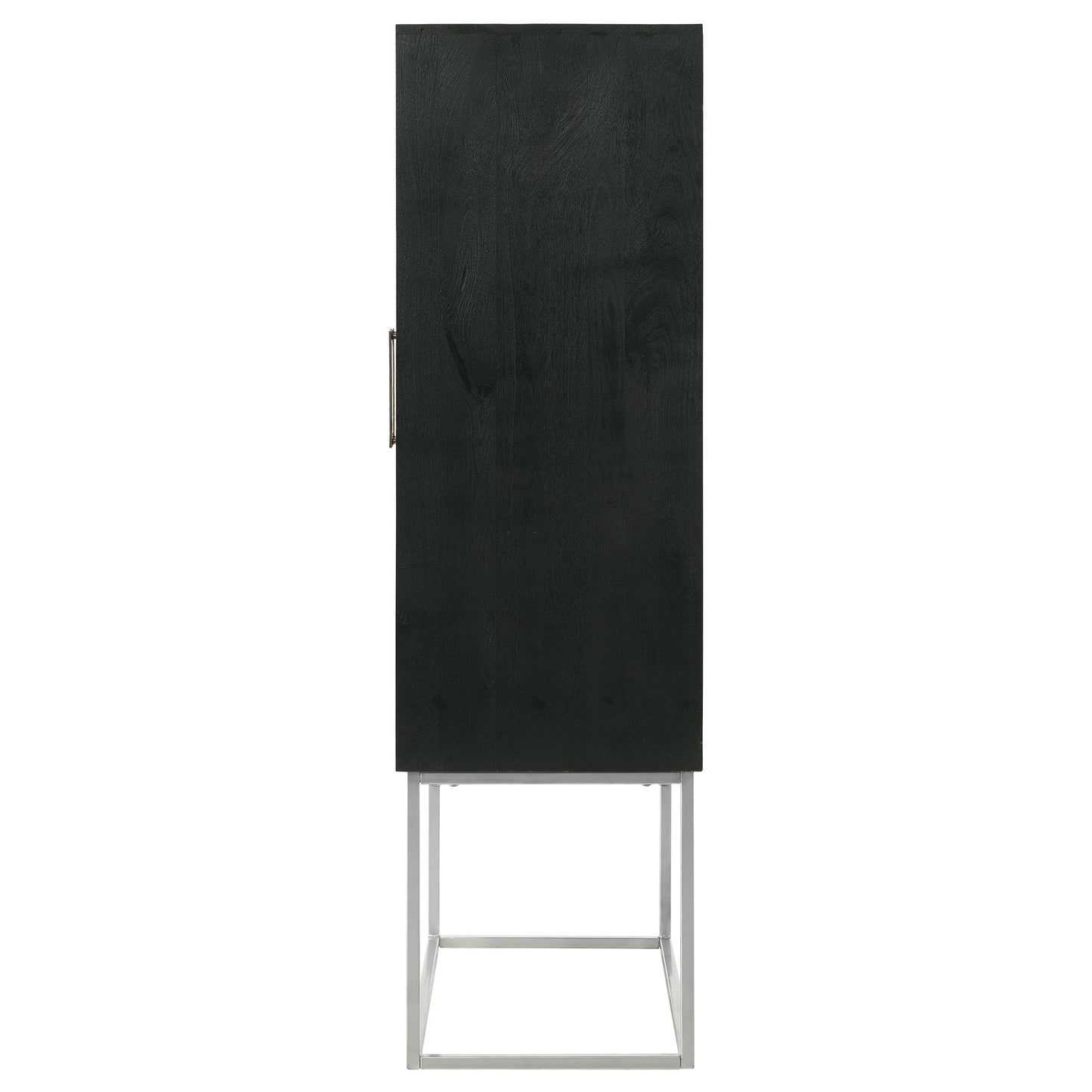 bahrain 2-door home bar cabinet wine storage walnut and blackwalnut