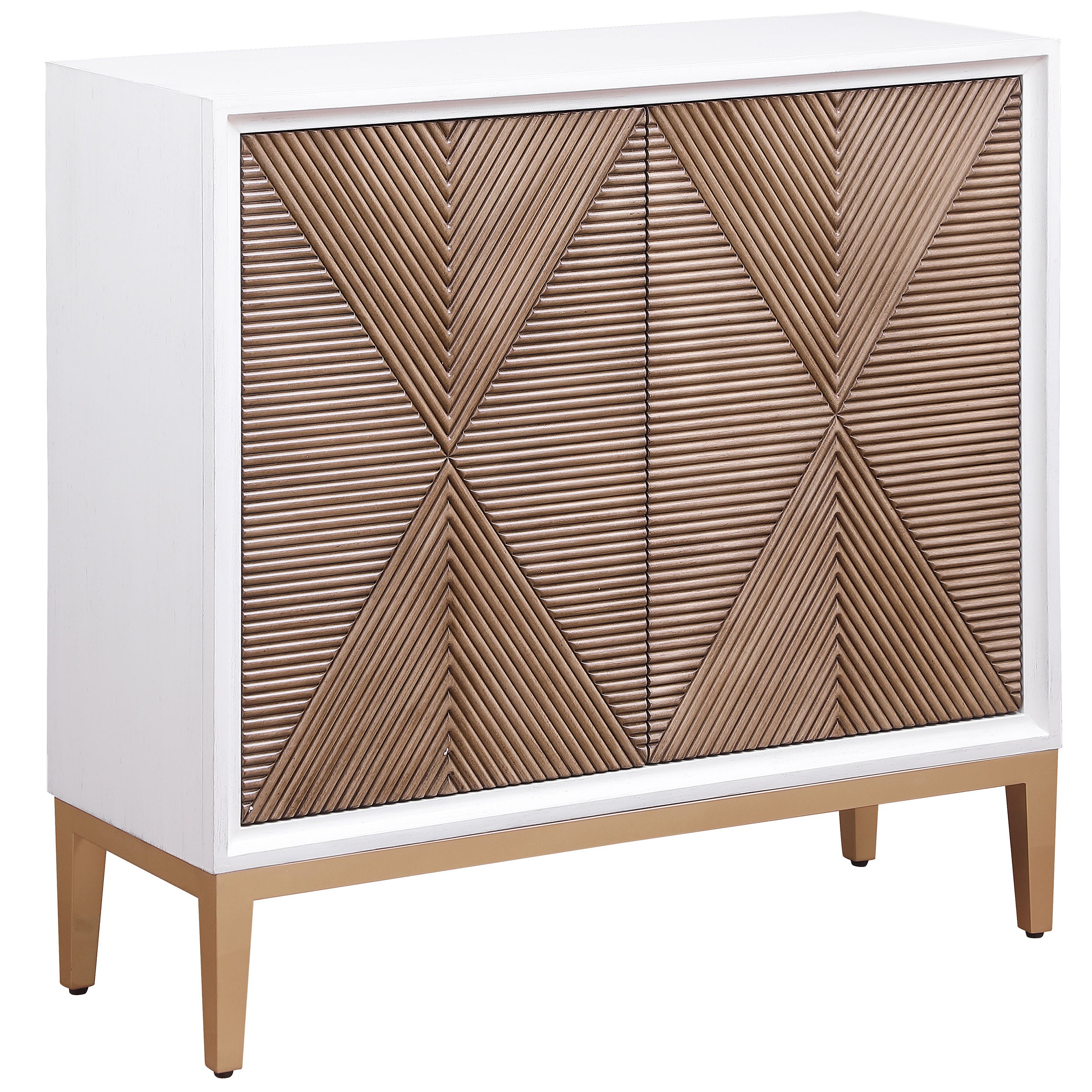 Grant 2-door Wood Fluted Parquet Cabinet White and BrownDistressed Whi casabycoco Grant 2-door Wood Fluted Parquet Cabinet White and BrownDistressed Whi casabycoco