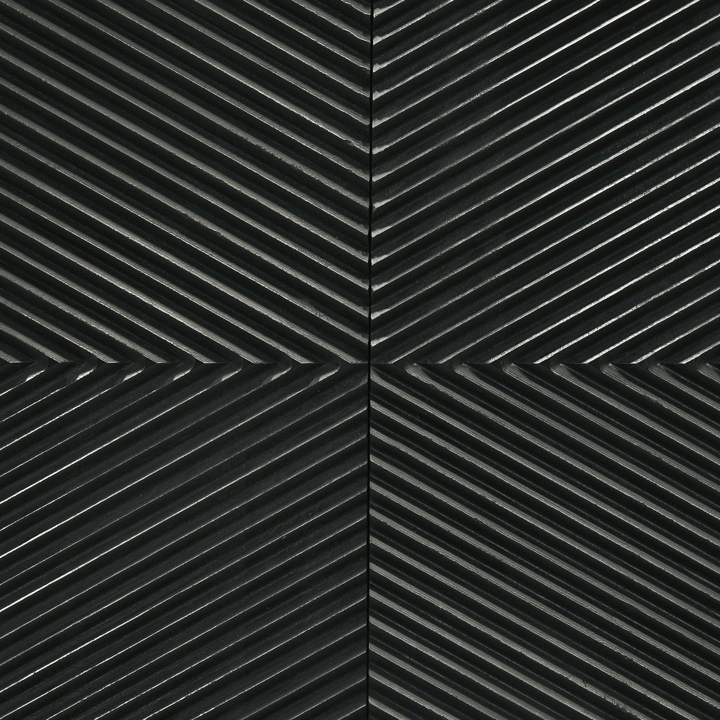 roberto 4-door wood reeding accent cabinet matte blackmatte black