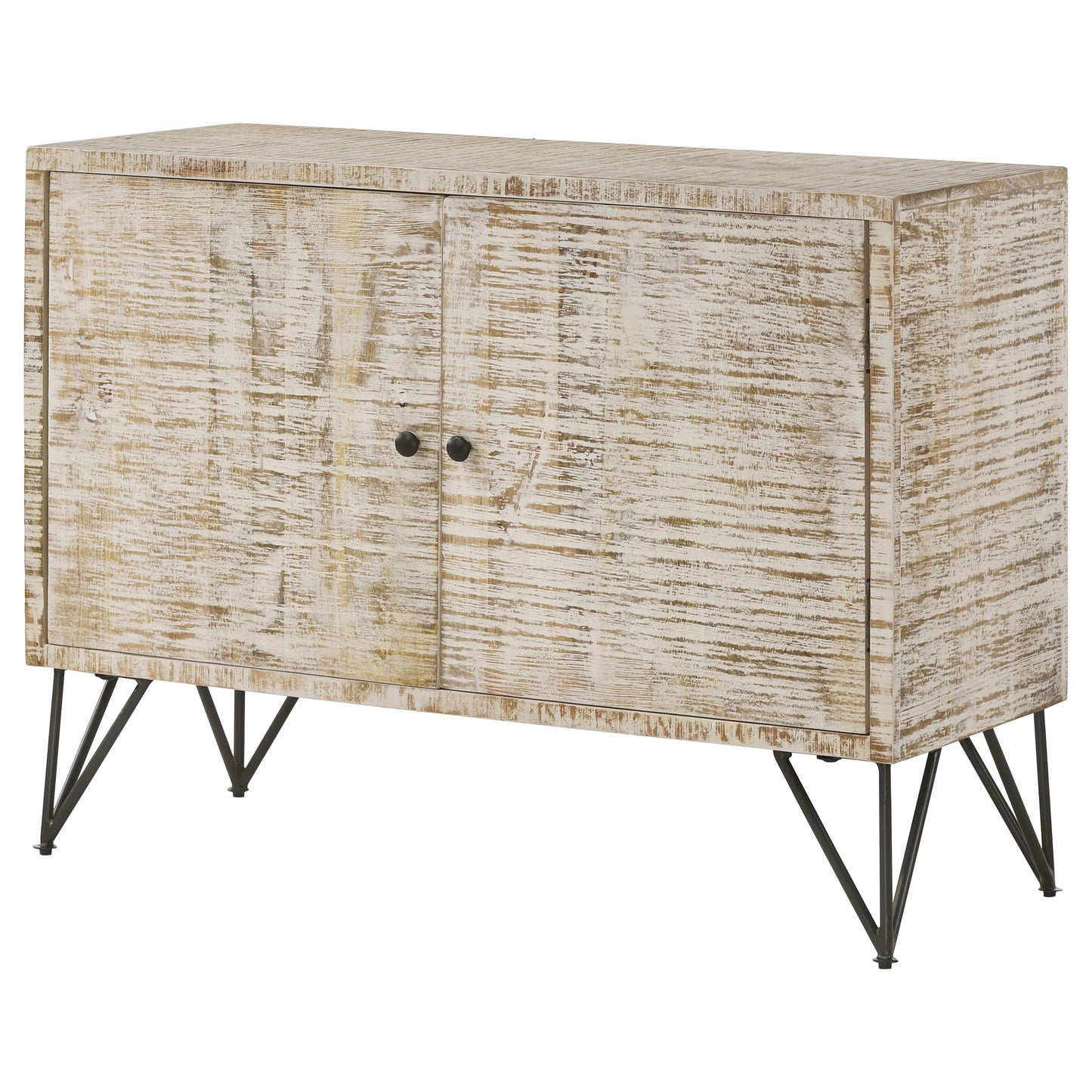 bristol 2-door wood storage accent cabinet white washedwhite washed