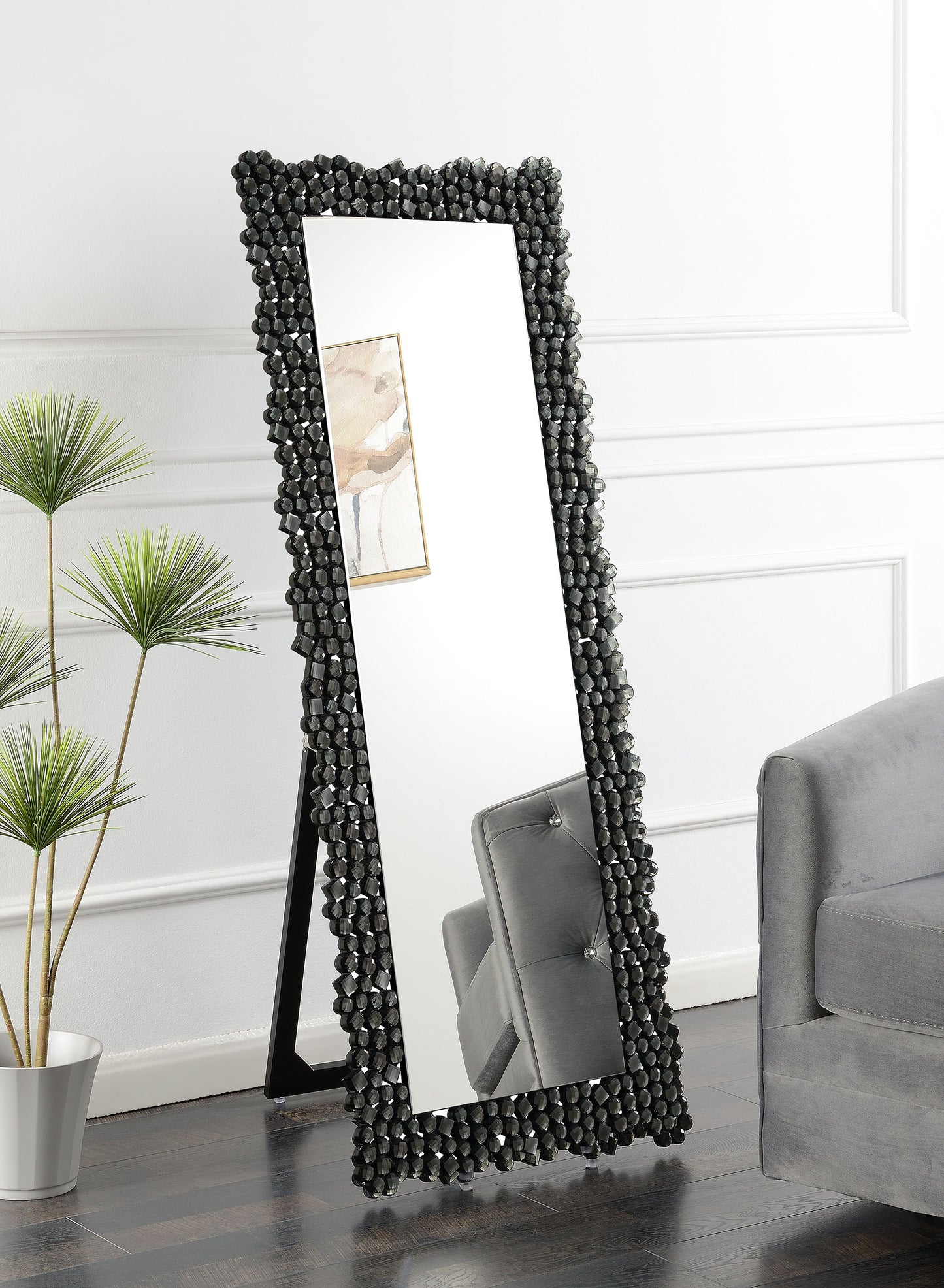 edson 24 x 63 inch acrylic frame standing mirror smokey greysmokey grey