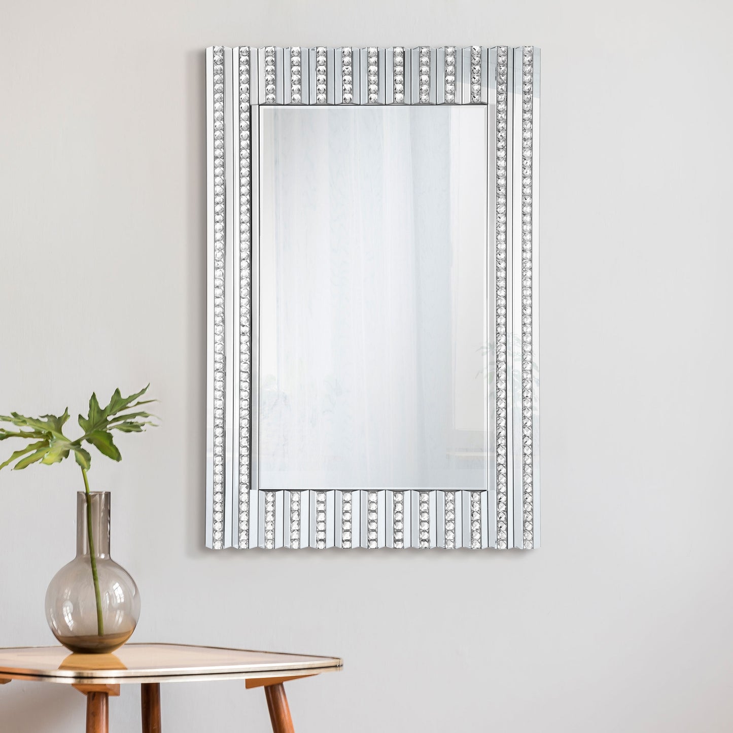 emmett 32 x 47 inch acrylic crystal wall mirror silvermirror