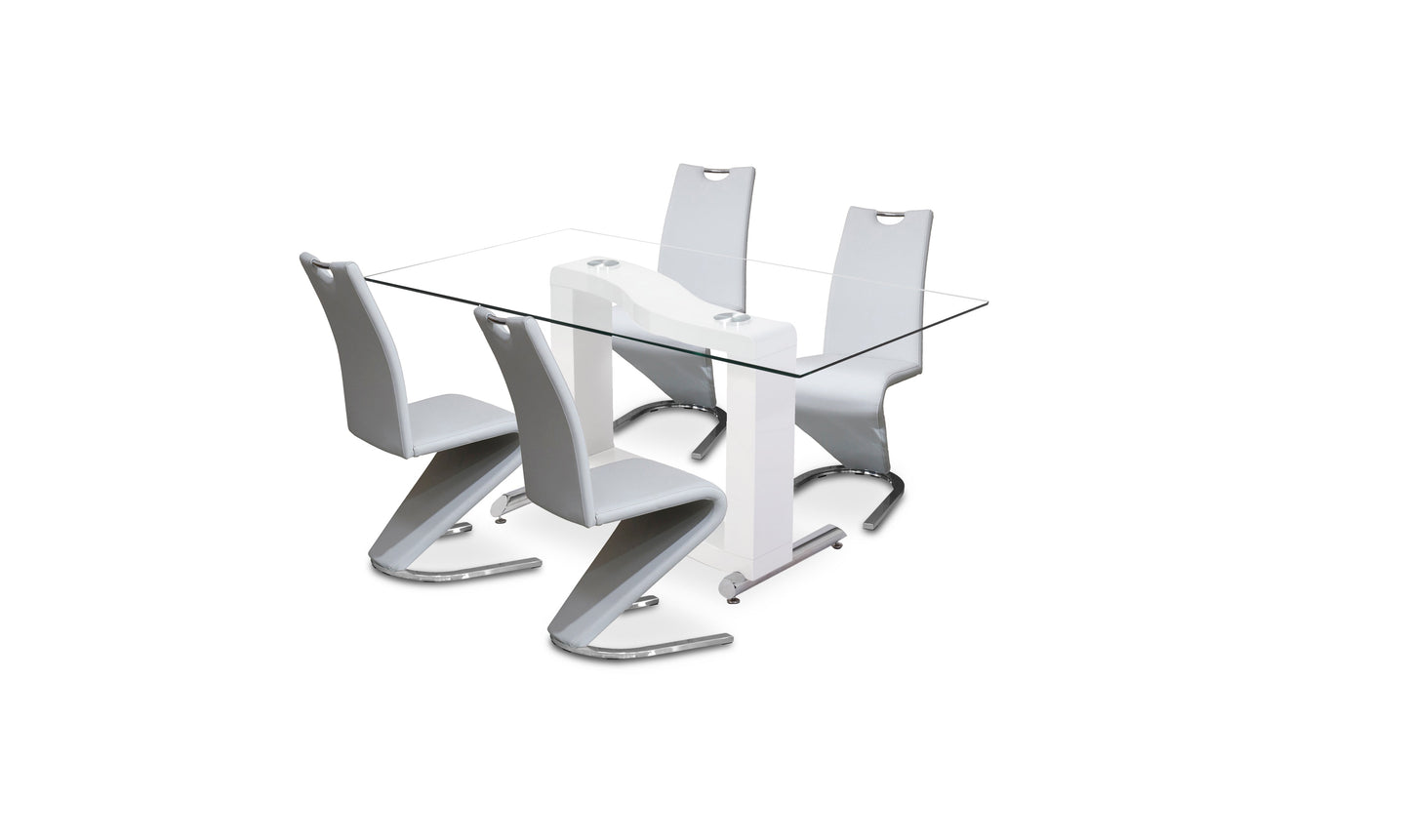 benjamin 5 pcs dining - white