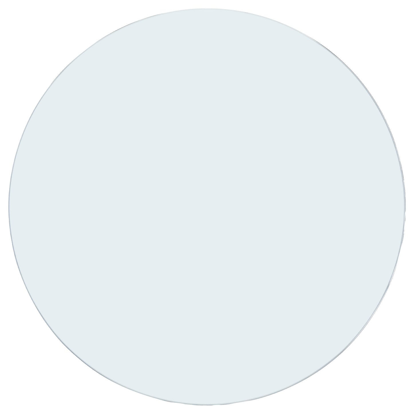 clara 12mm round clear tempered glass topclear