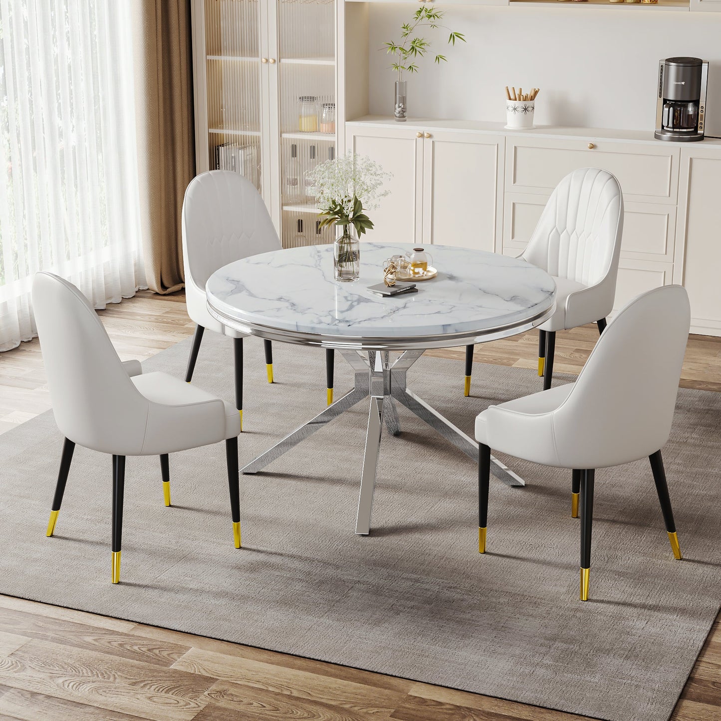 bruno round dining table