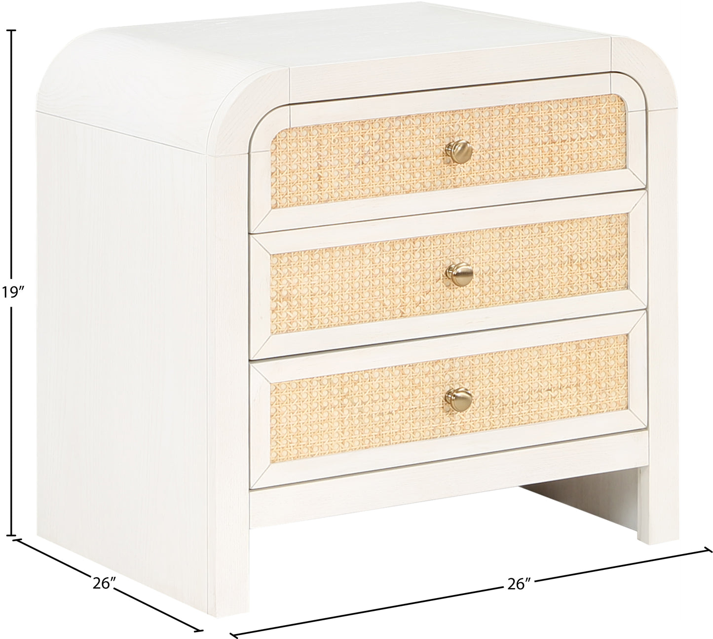 abbington white night stand ns