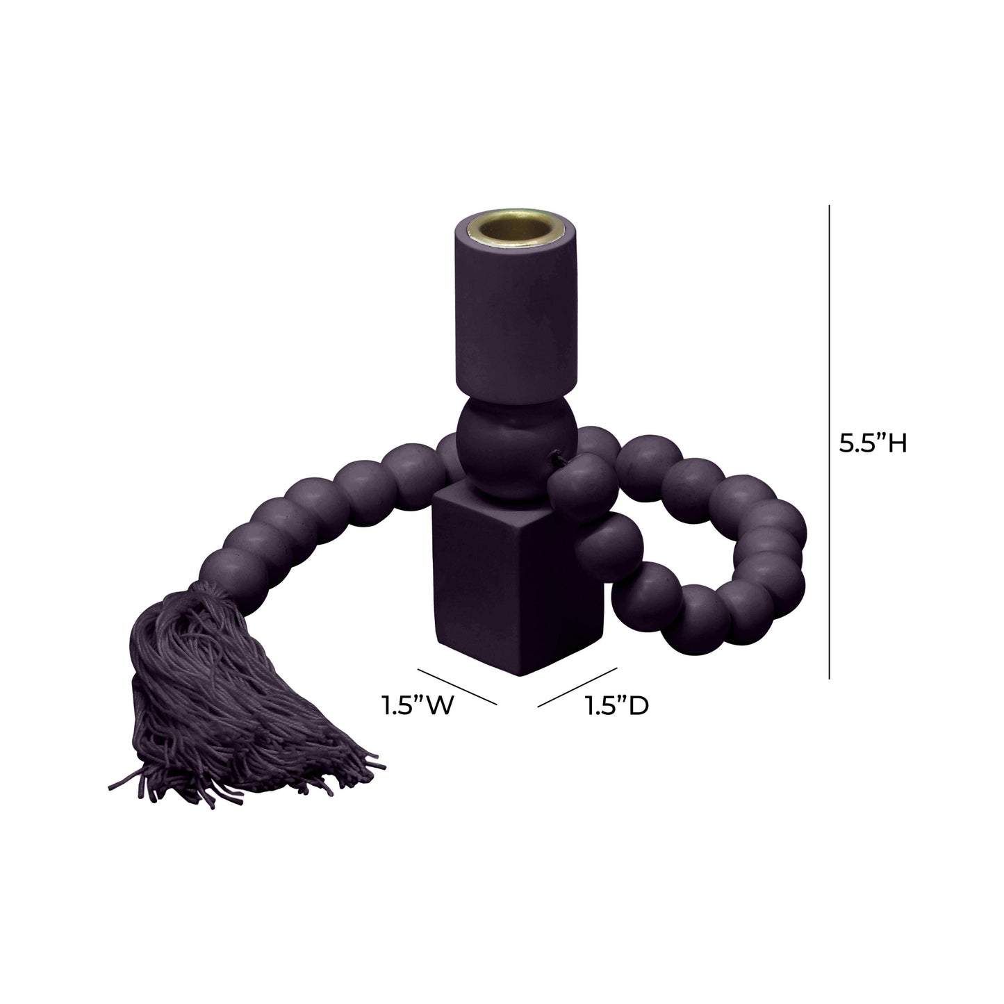 dente merlot wooden candlestick