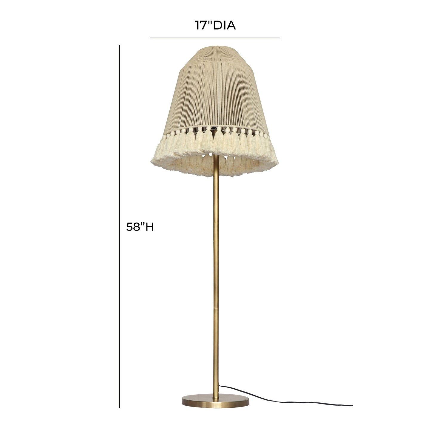 bristol white medium floor lamp
