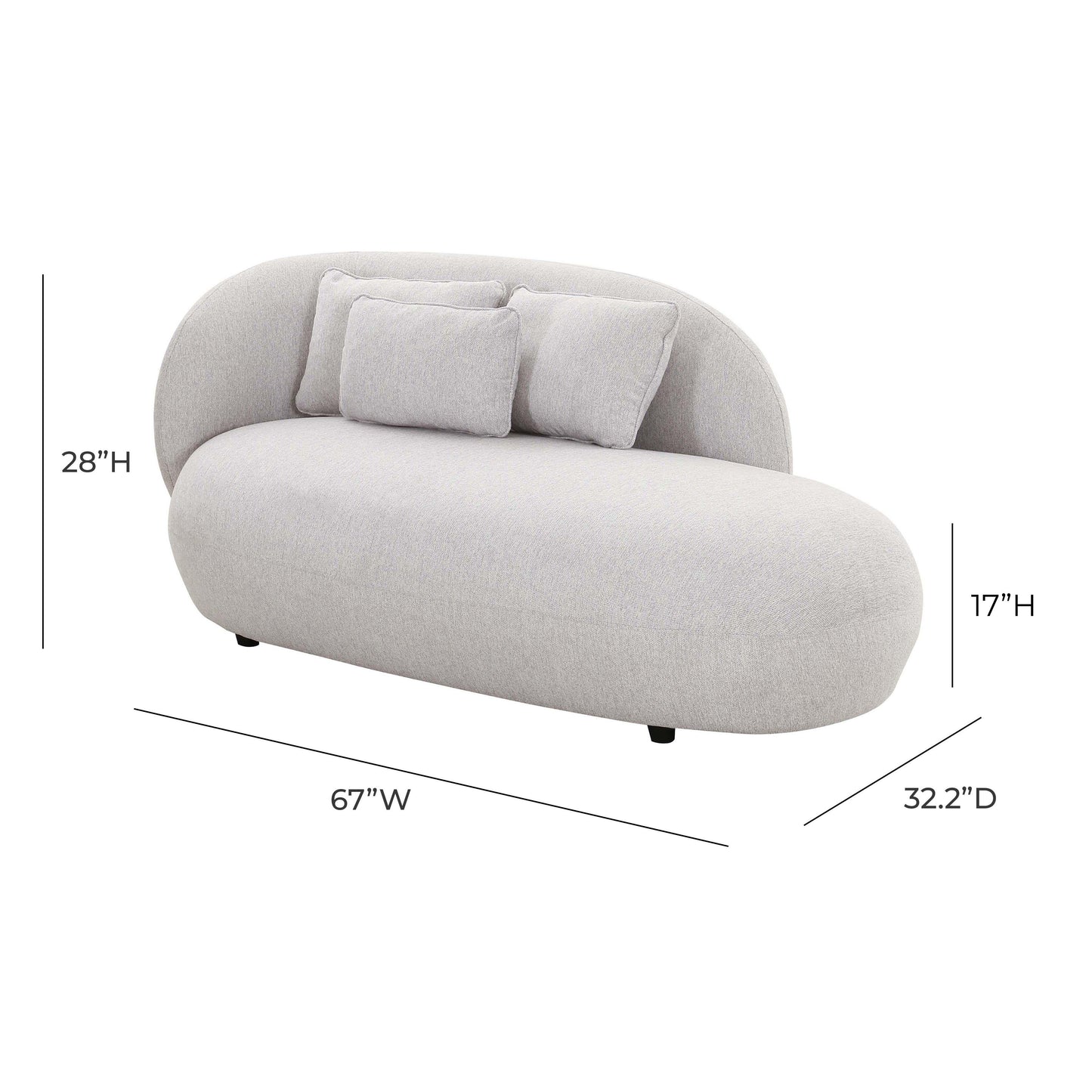 quinn grey velvet chaise