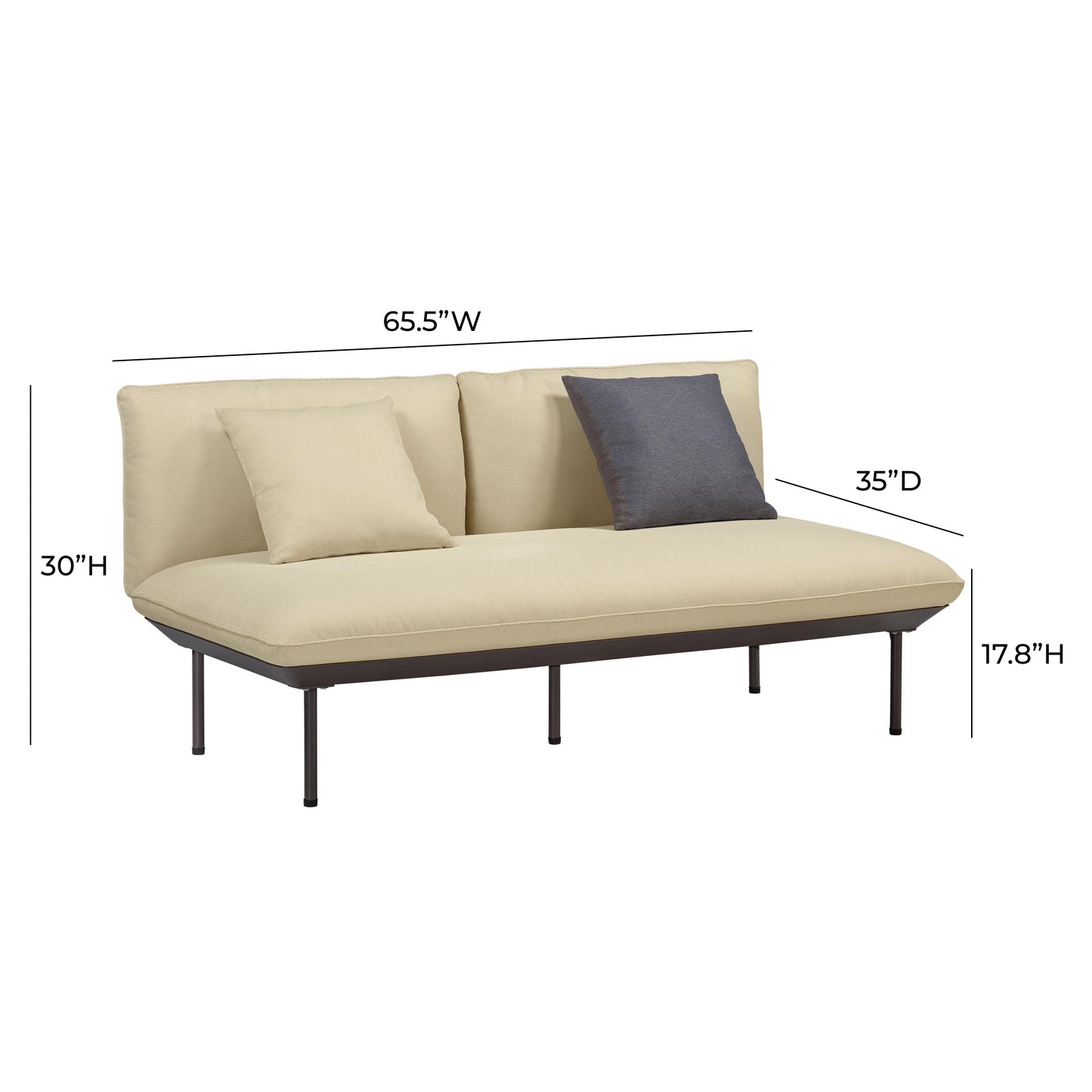 koah beige outdoor loveseat
