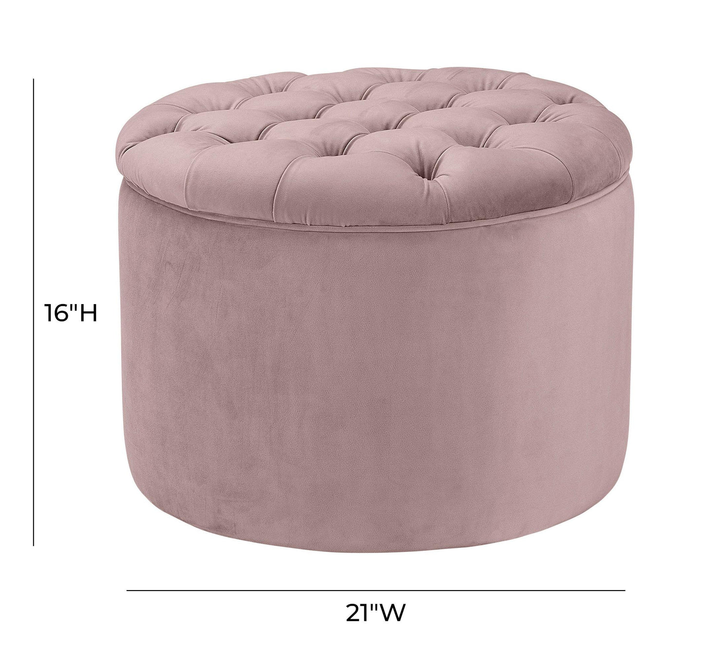 latur mauve velvet storage ottoman