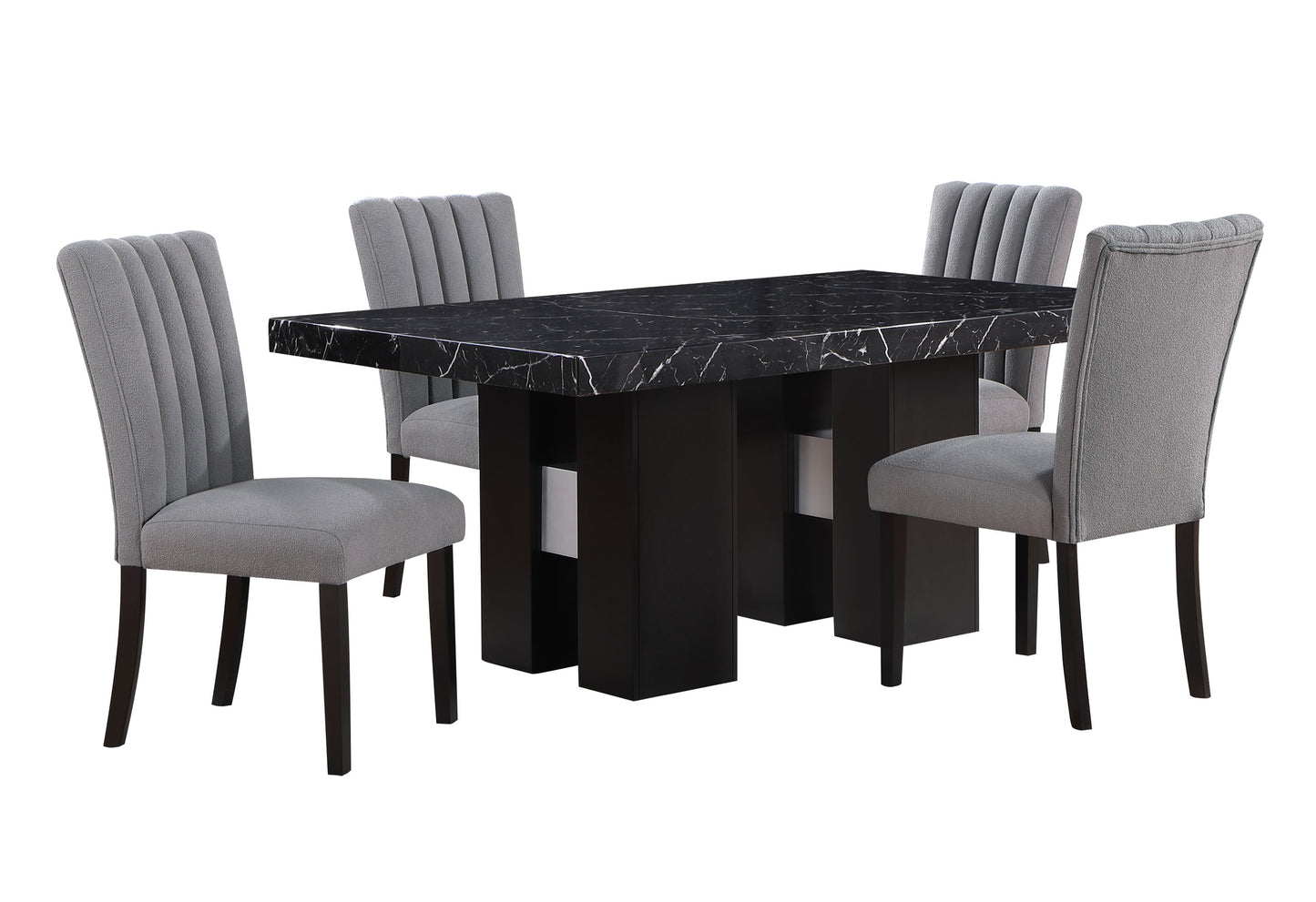 vanna grey dining table + 4 dc