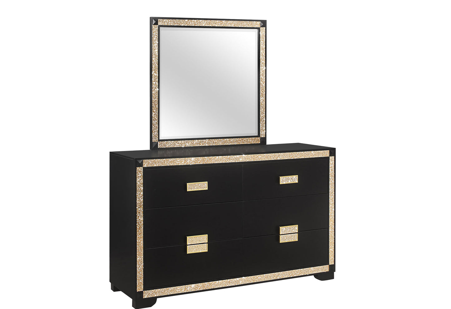 jordan black / gold dresser
