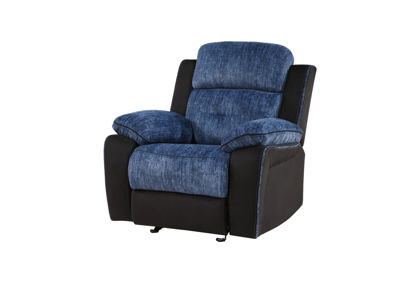 dean navy/black glider recliner