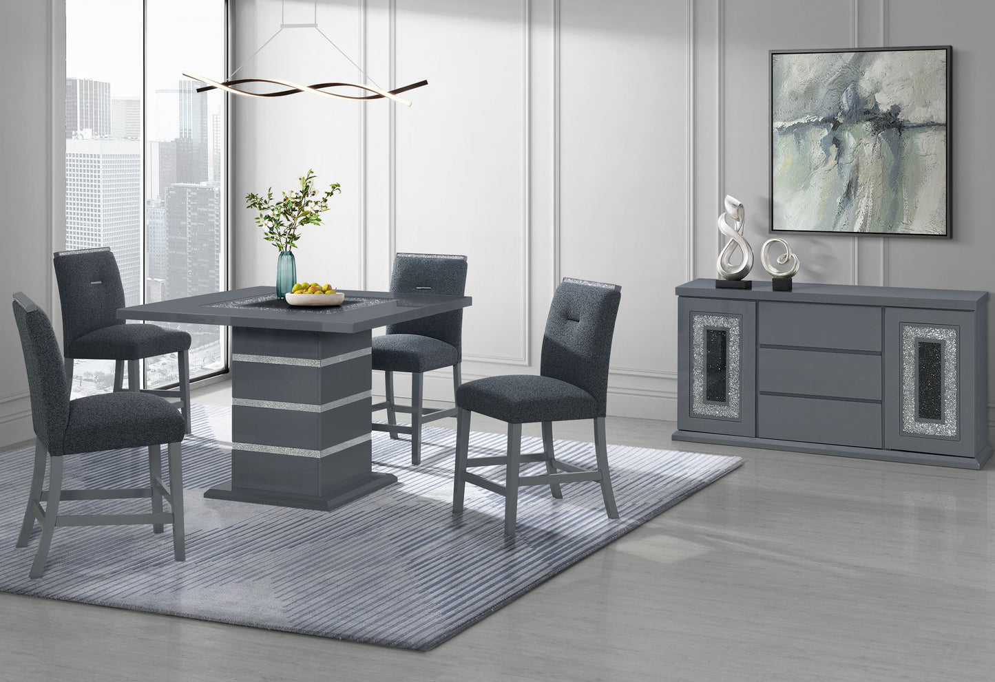 andros dark grey bar table bar table