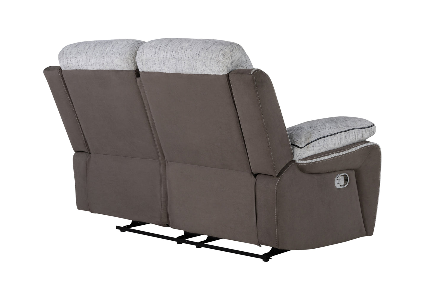 dean bryson grey reclining loveseat