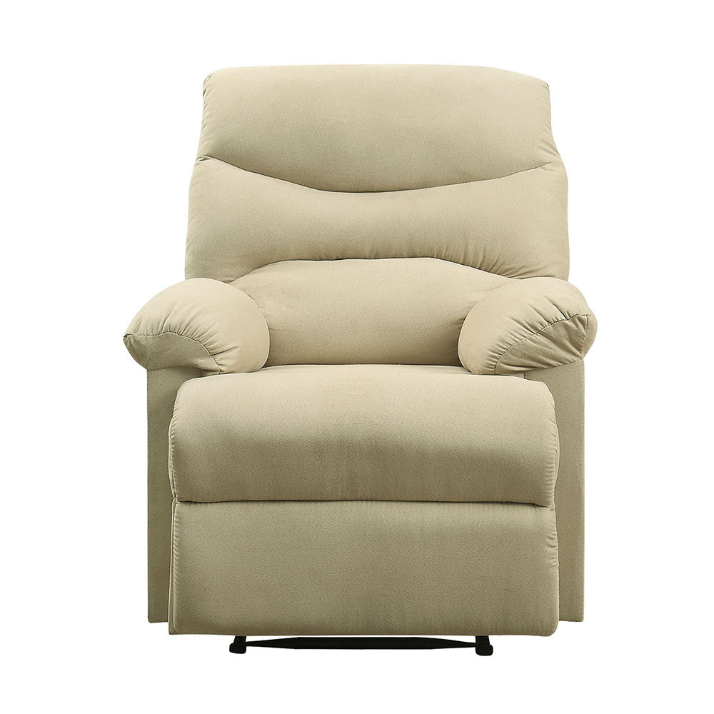 aashi motion recliner, beige microfiber